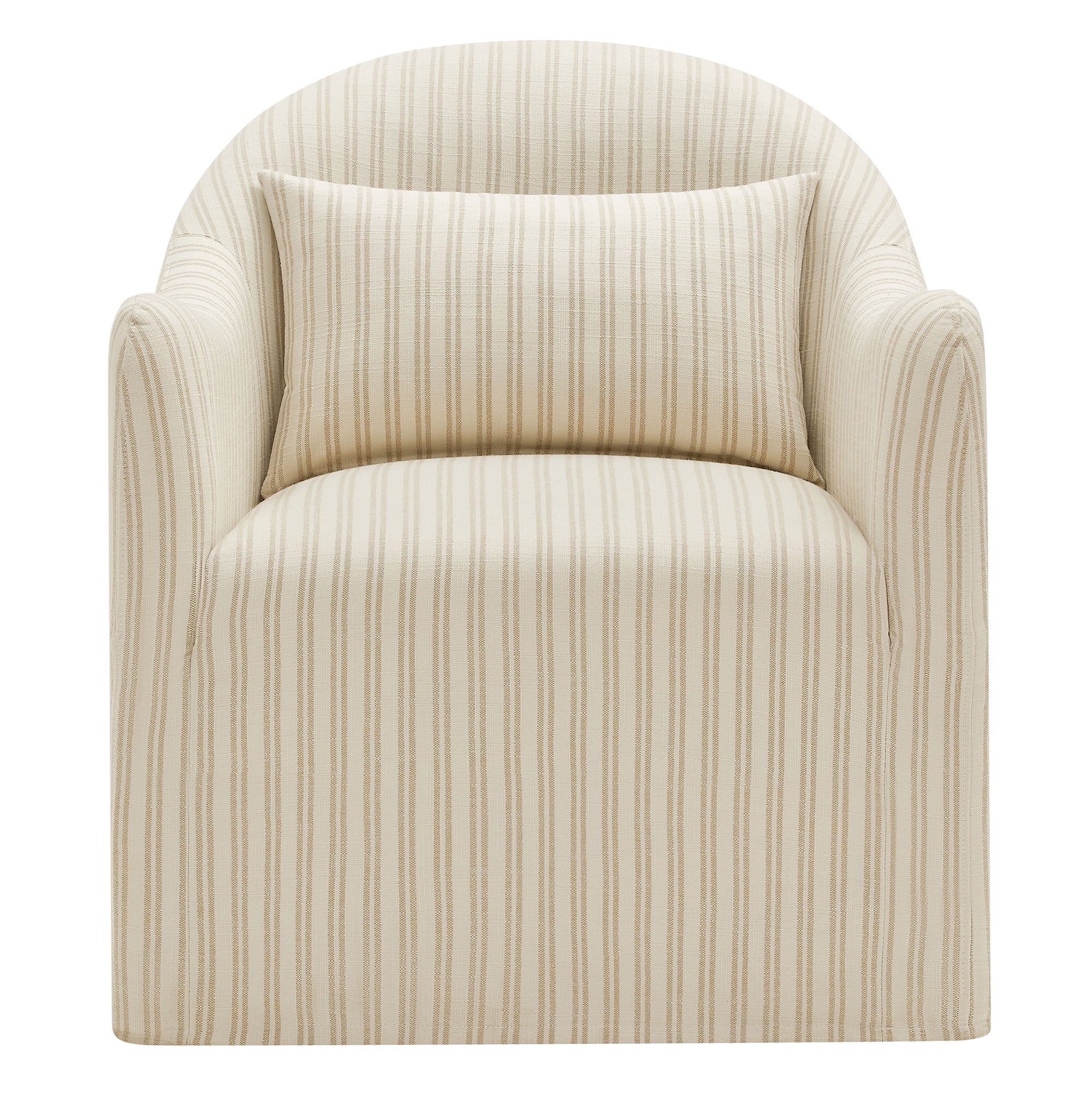 Bardot Slipcovered Striped Accent Chair by Modway