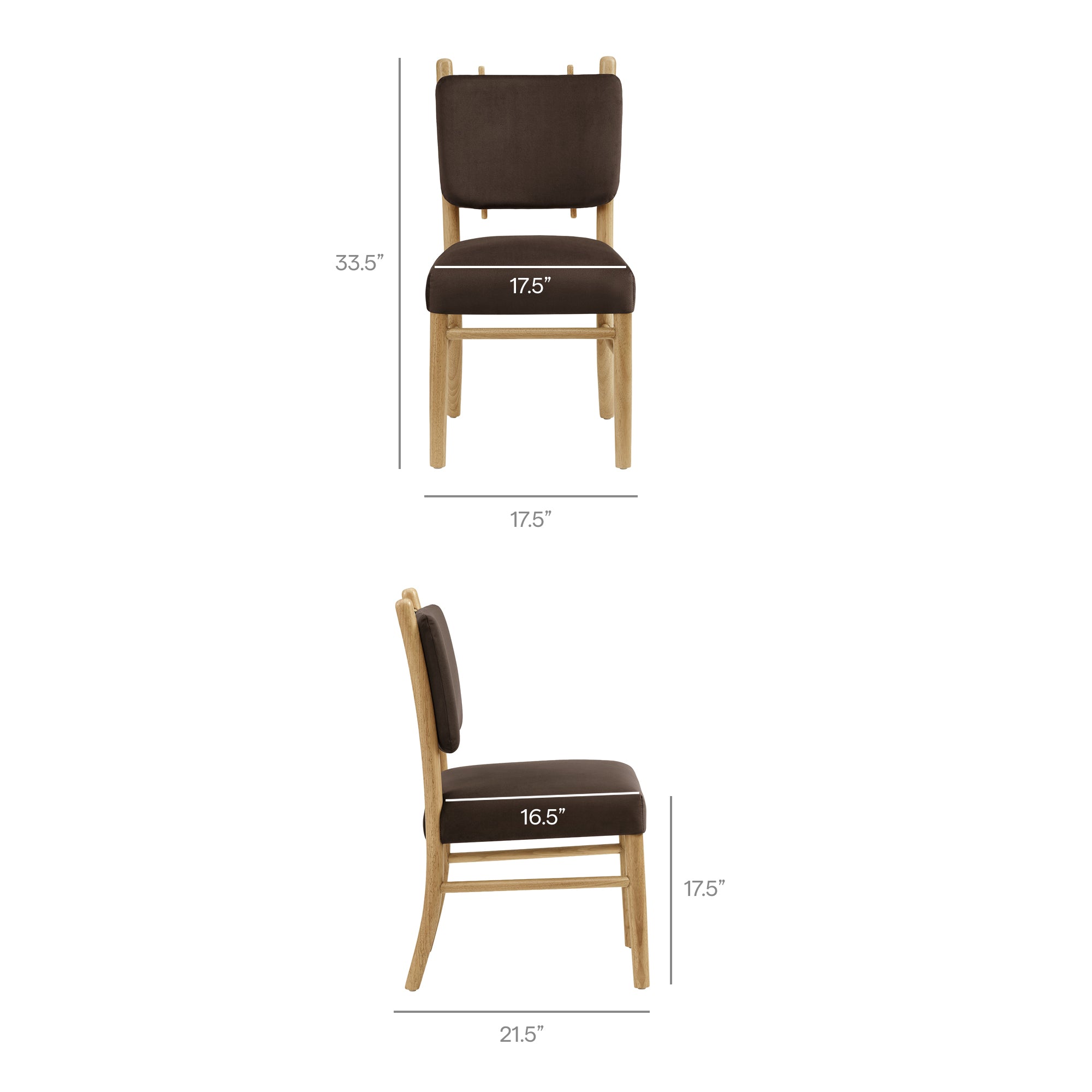 Mauden Performance Velvet Dining Side Chairs Set of 2 by Modway