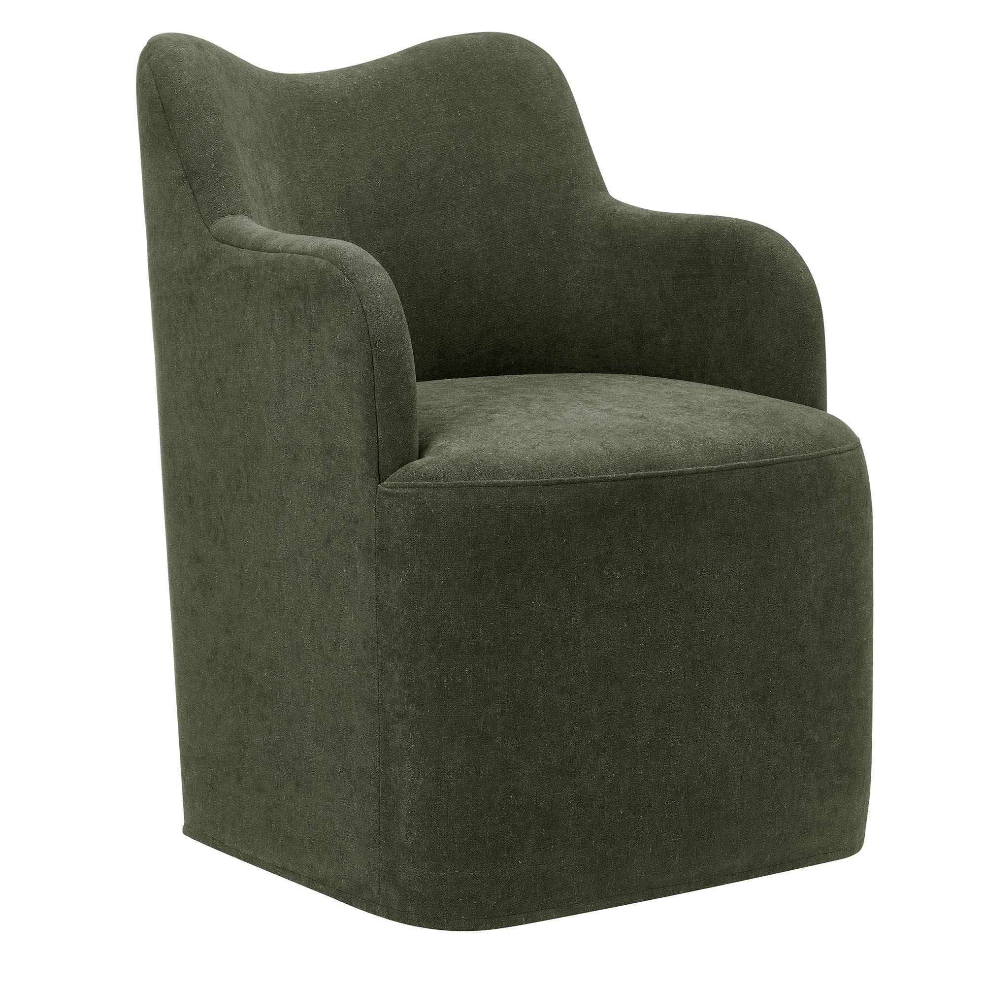 Cordelle Linen Blend Swivel Dining Chair by Modway