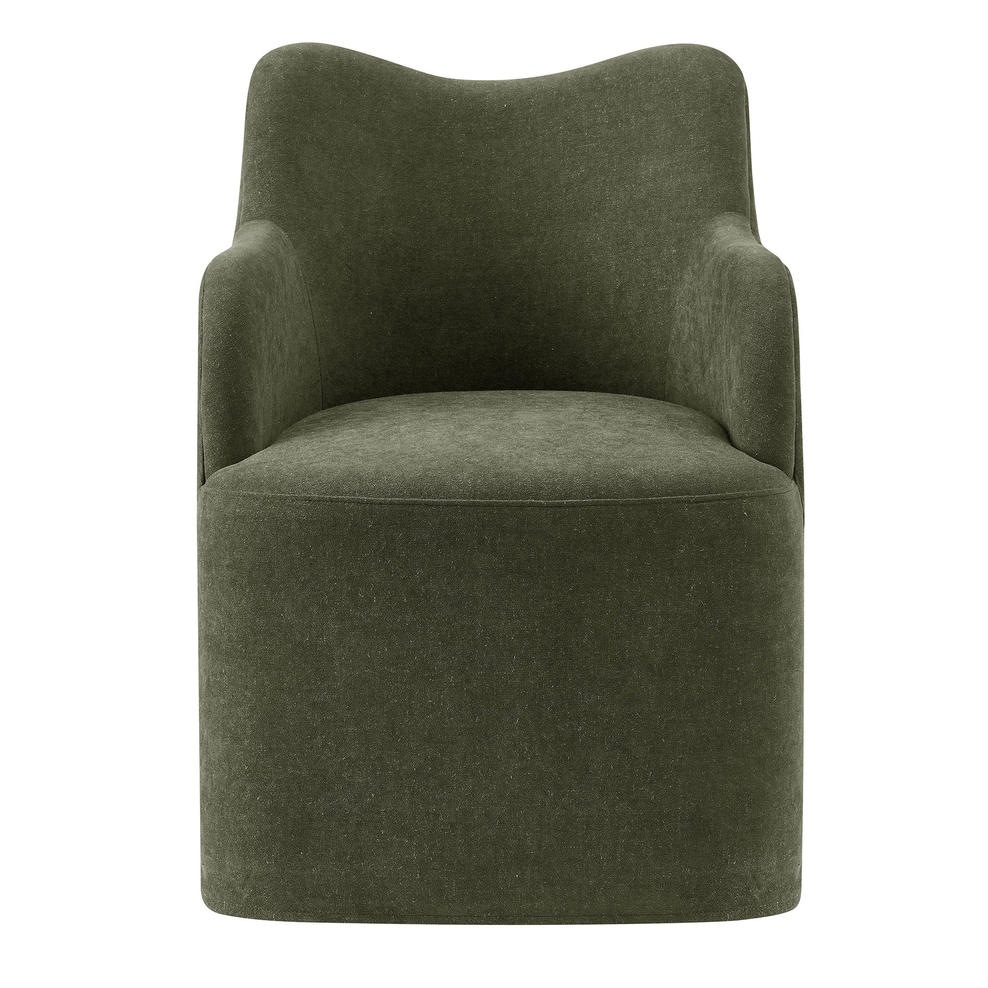 Cordelle Linen Blend Swivel Dining Chair by Modway