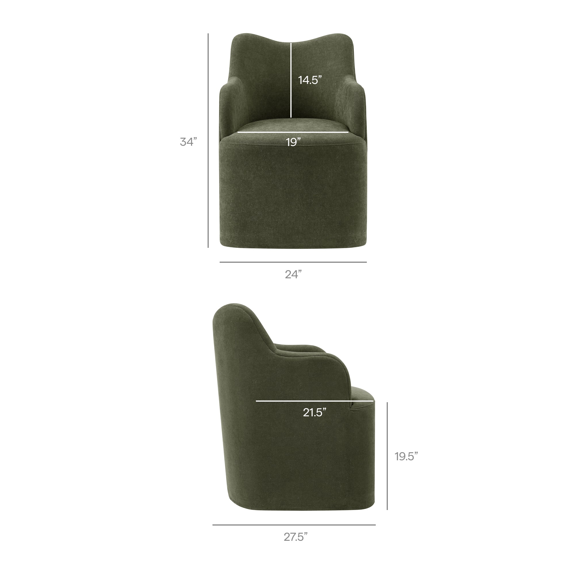 Cordelle Linen Blend Swivel Dining Chair by Modway
