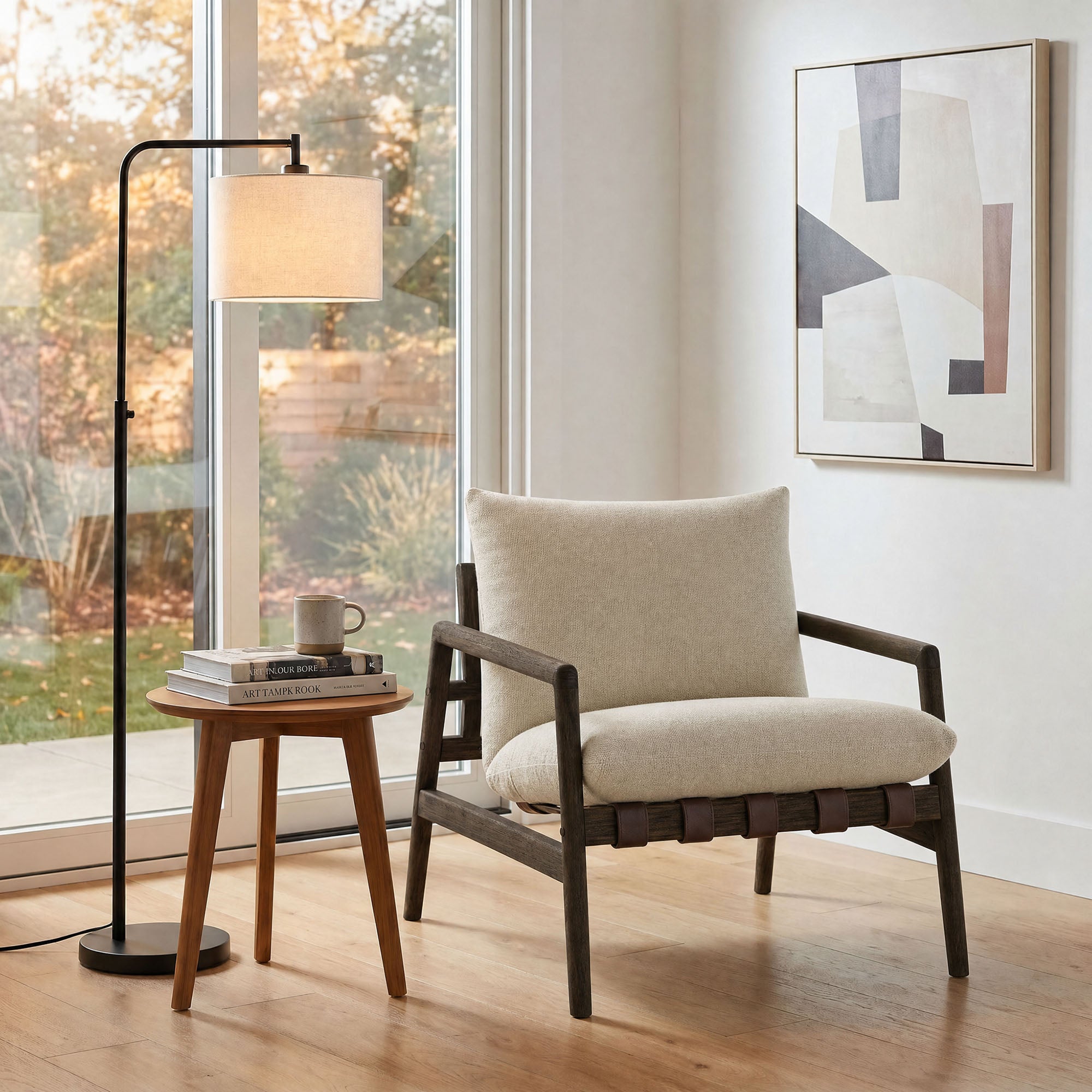 Nomi Outdoor Patio Teak Wood Sling Chair by Modway