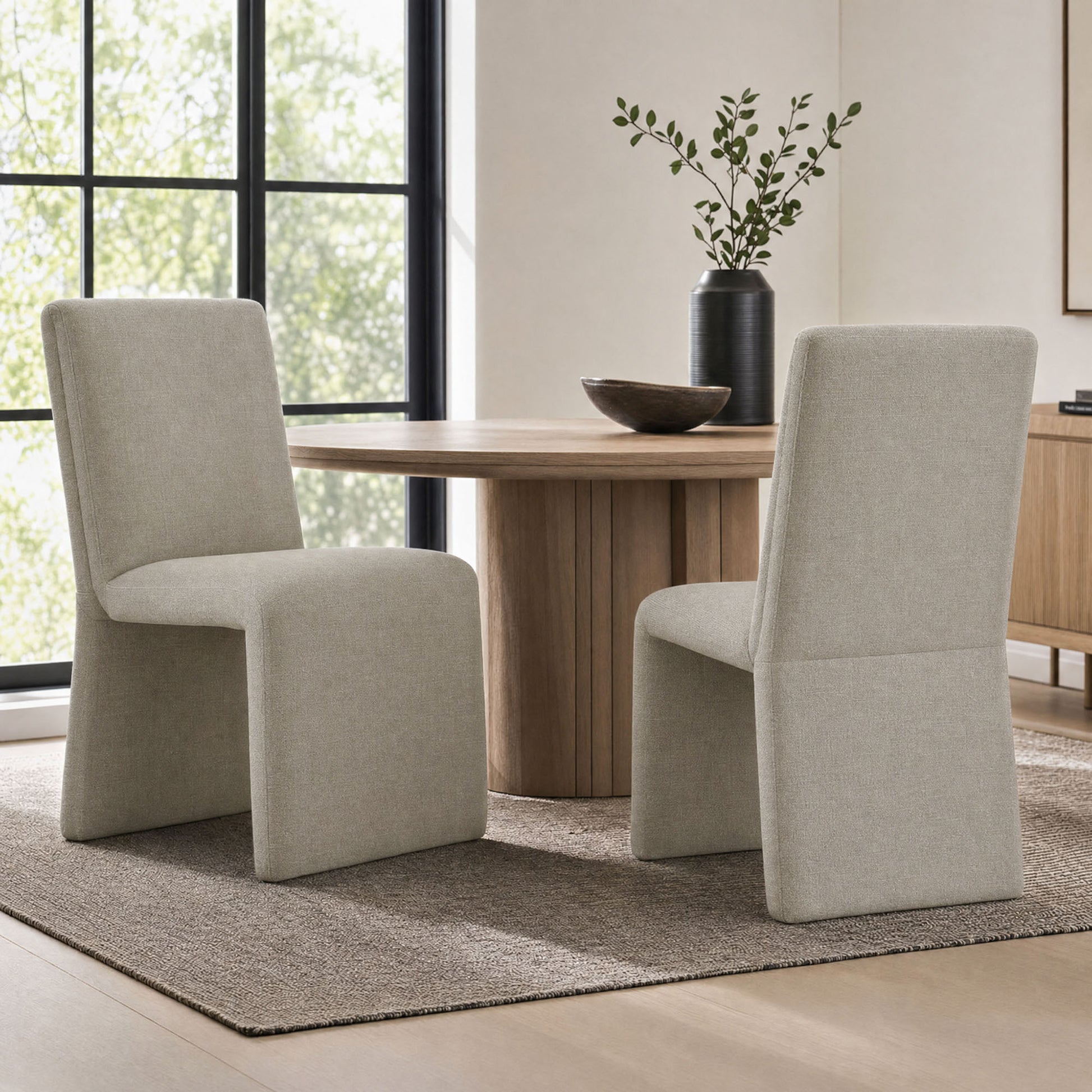 Emory Upholstered Fabric Dining Side Chair Set of 2 by Modway