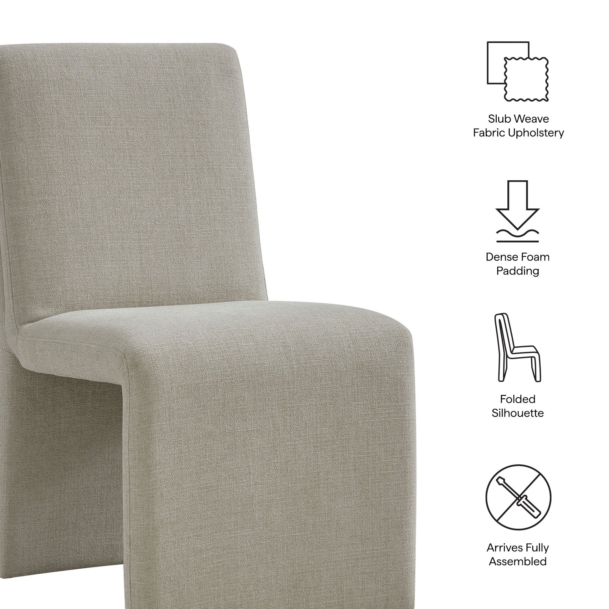Emory Upholstered Fabric Dining Side Chair Set of 2 by Modway