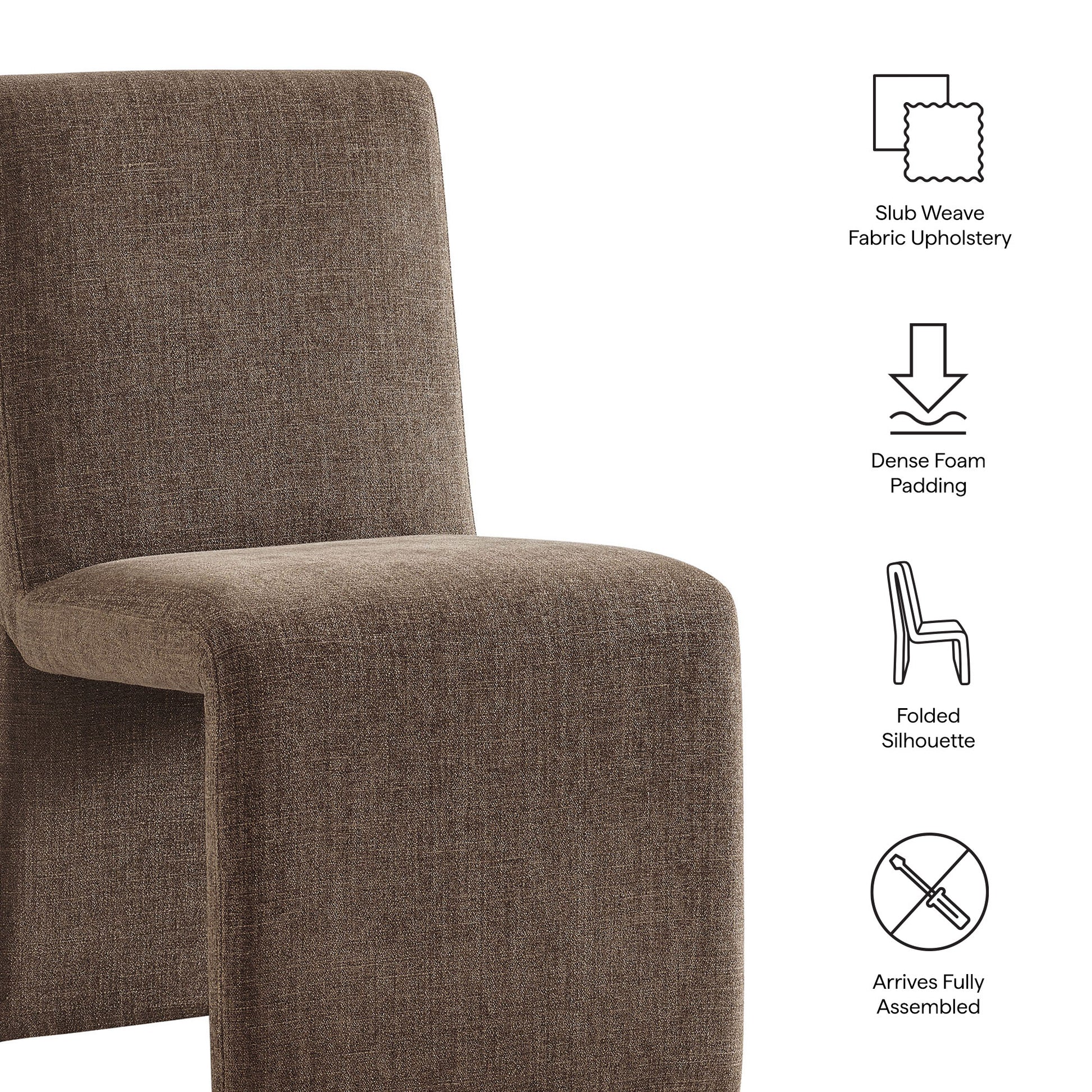 Emory Upholstered Fabric Dining Side Chair Set of 2 by Modway