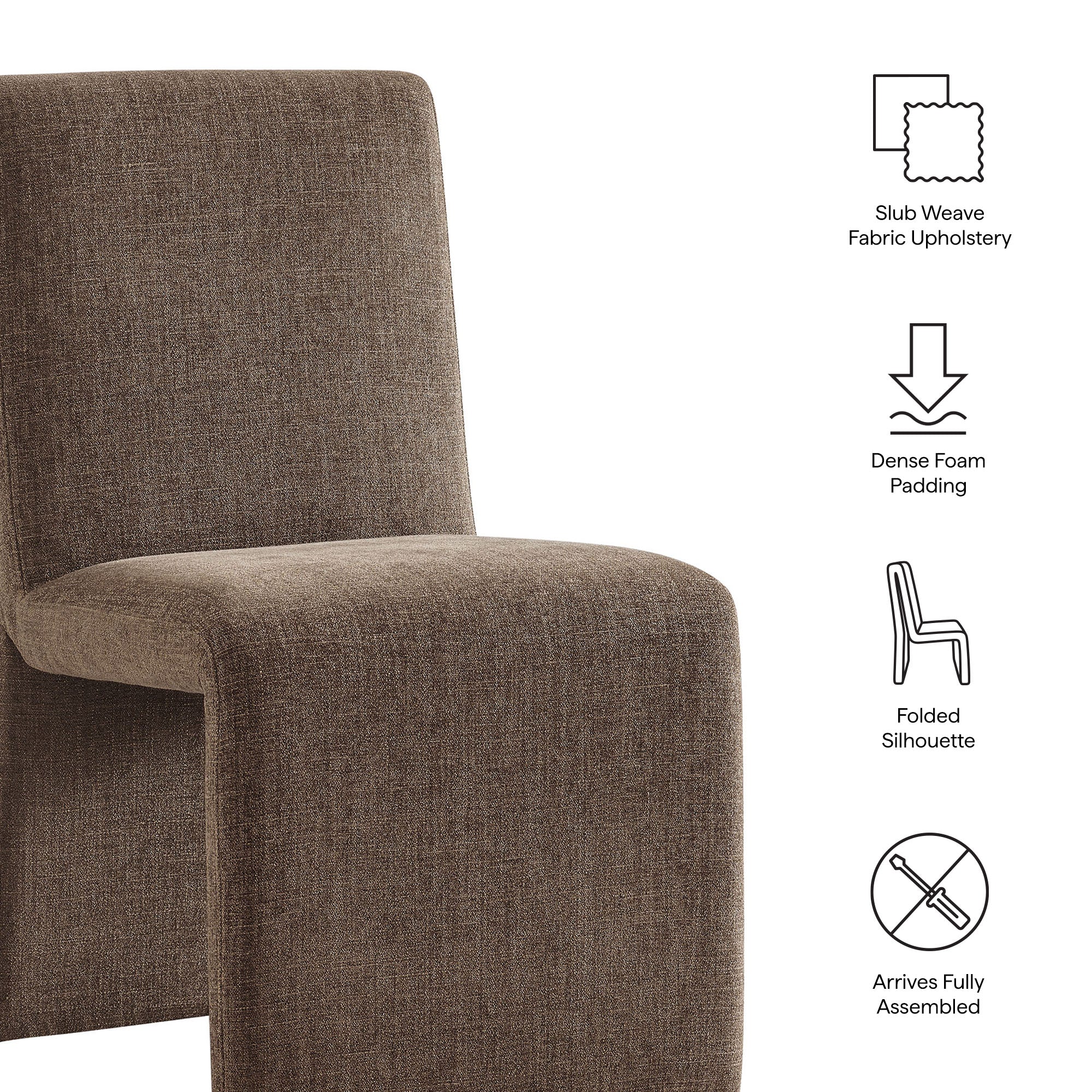 Emory Upholstered Fabric Dining Side Chair Set of 2 by Modway