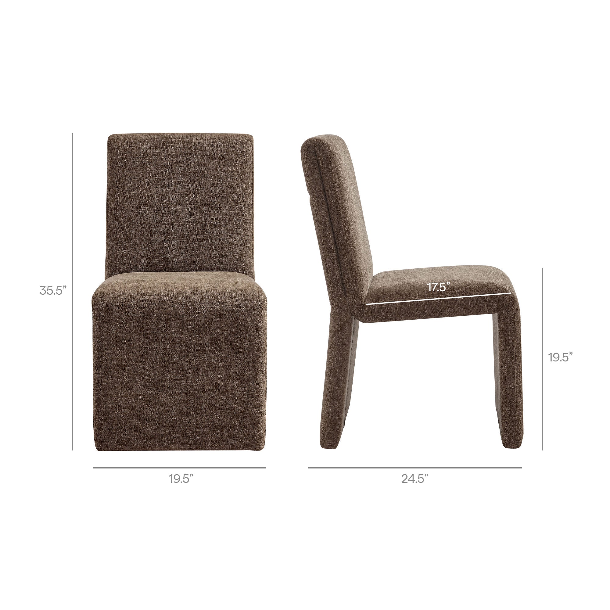 Emory Upholstered Fabric Dining Side Chair Set of 2 by Modway