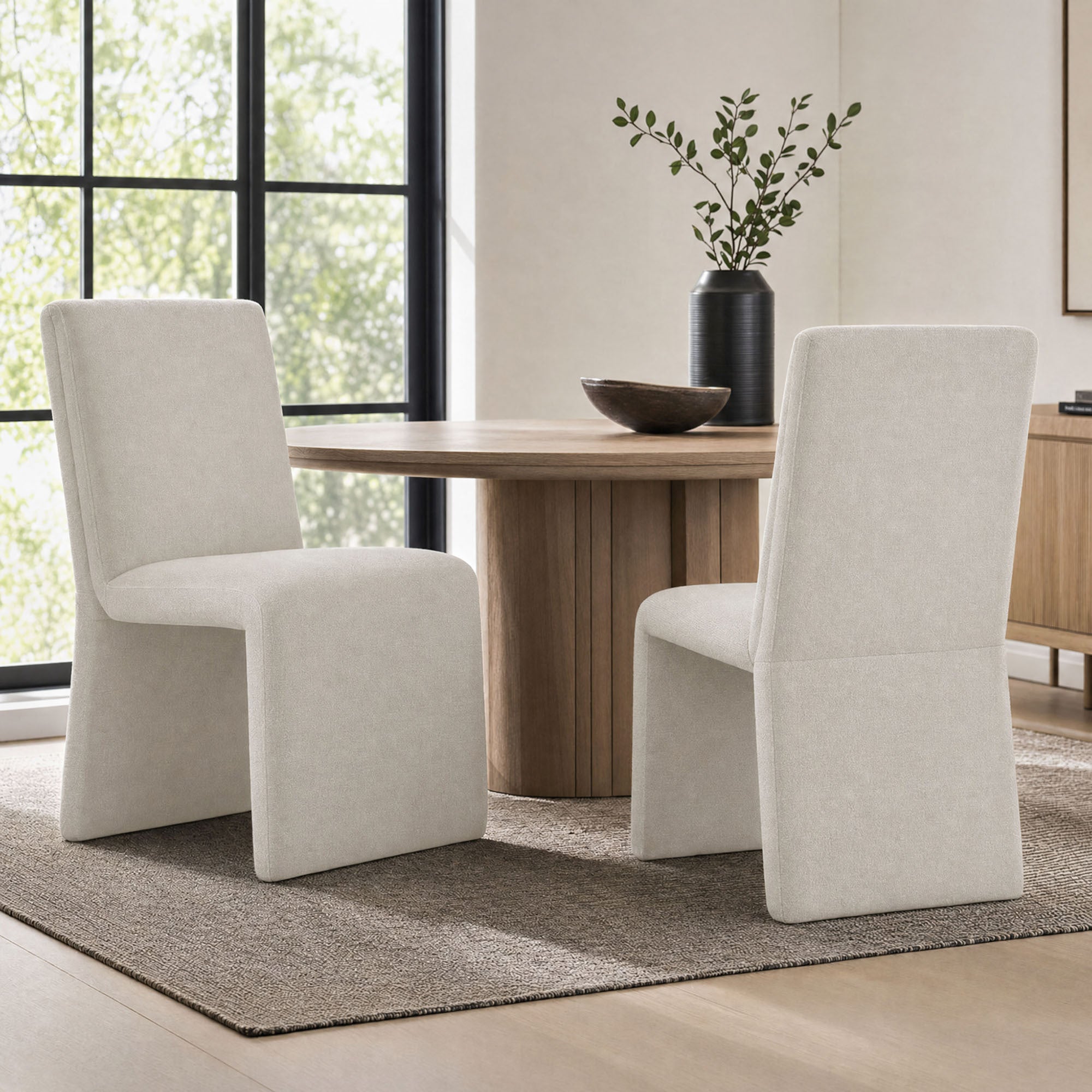 Emory Upholstered Fabric Dining Side Chair Set of 2 by Modway