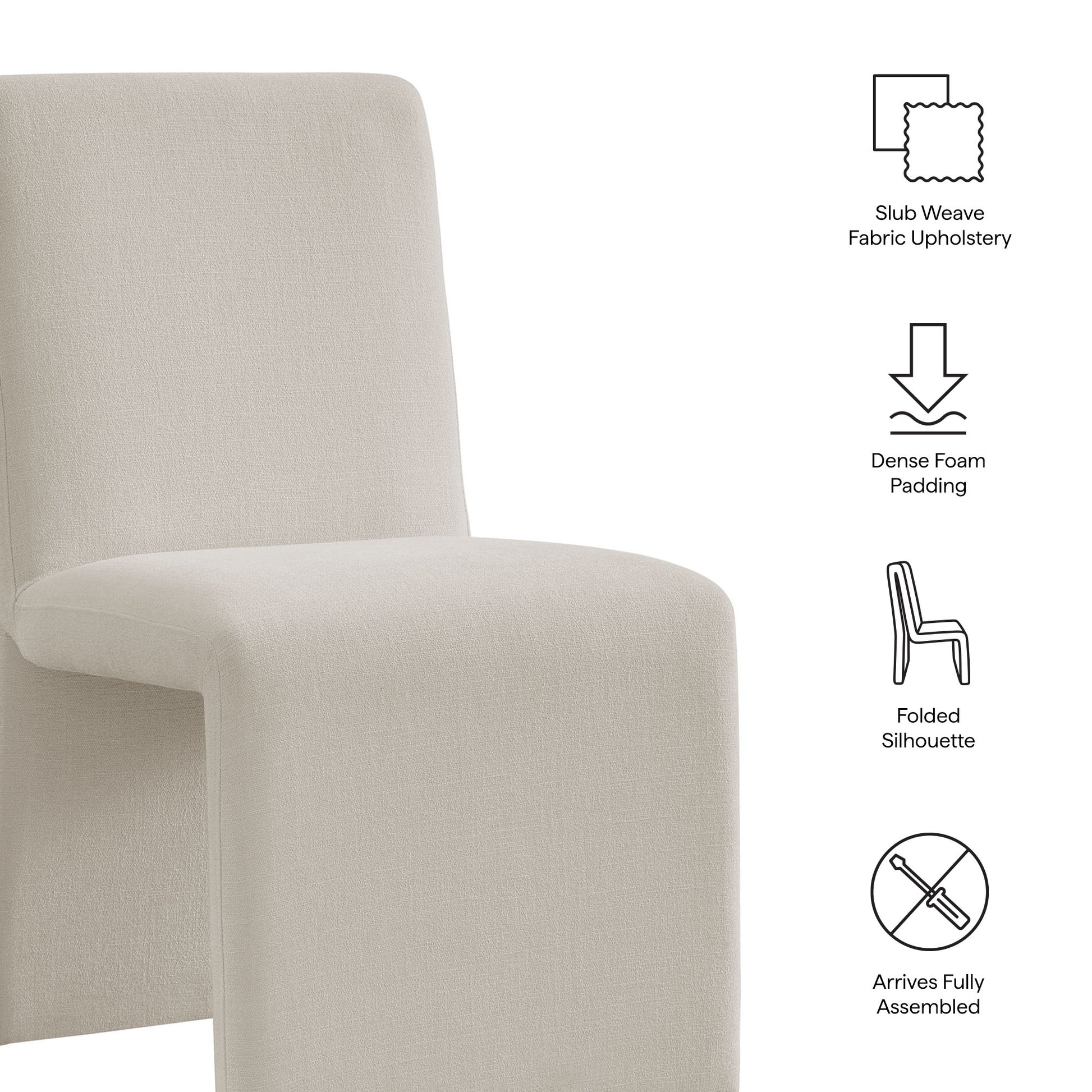 Emory Upholstered Fabric Dining Side Chair Set of 2 by Modway