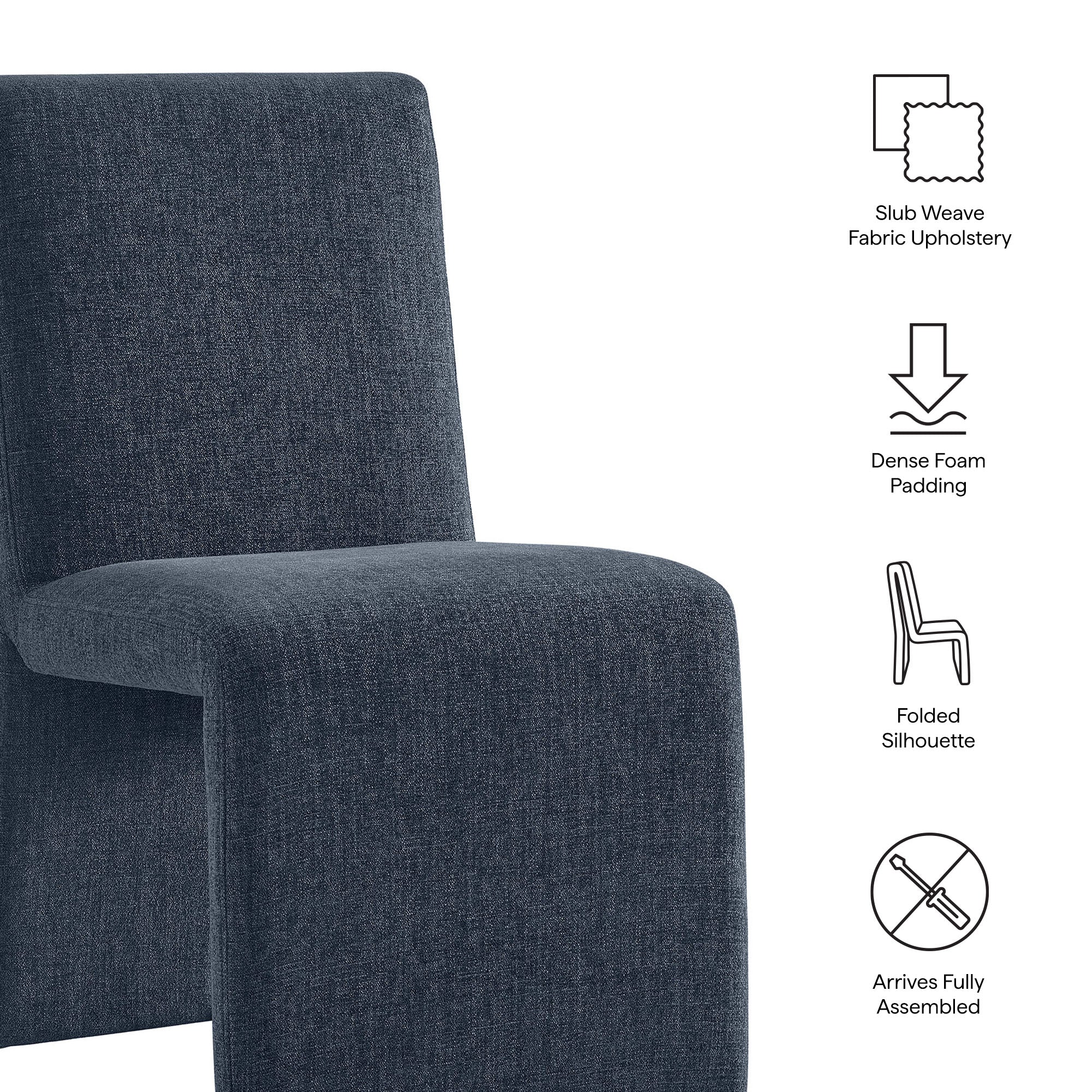 Emory Upholstered Fabric Dining Side Chair Set of 2 by Modway
