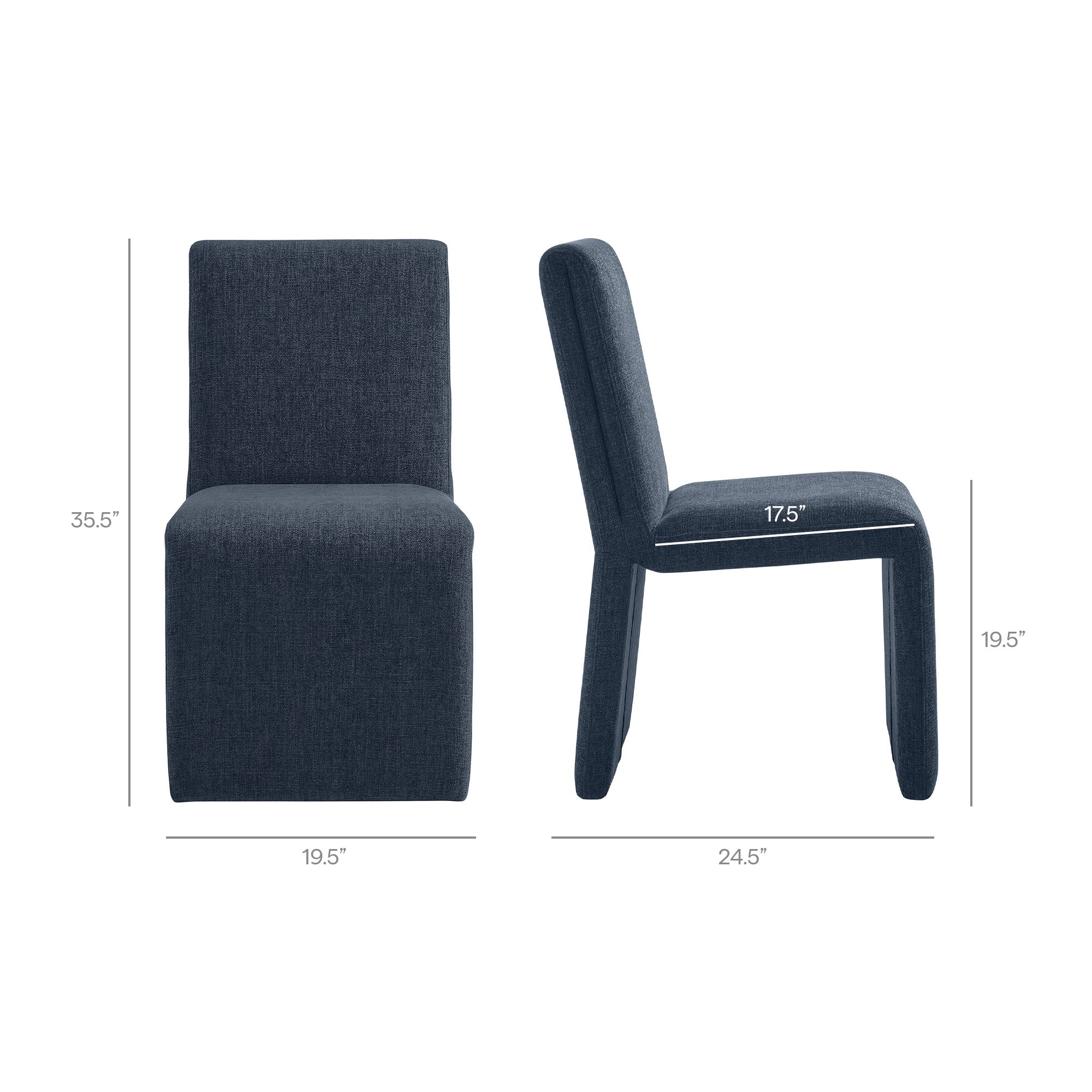 Emory Upholstered Fabric Dining Side Chair Set of 2 by Modway