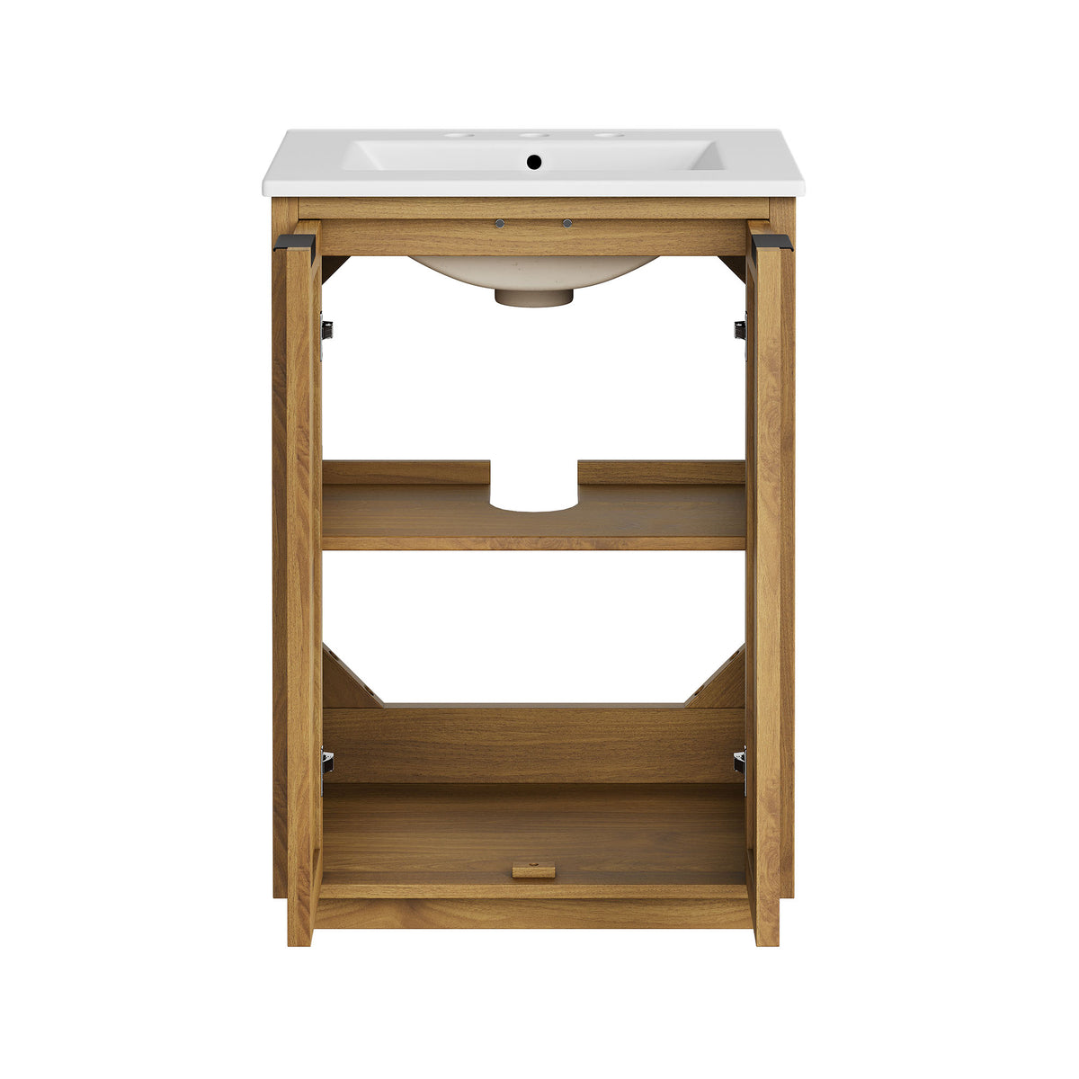 Tavira 24 Inch Shutter-Style Bathroom Vanity - Natural White