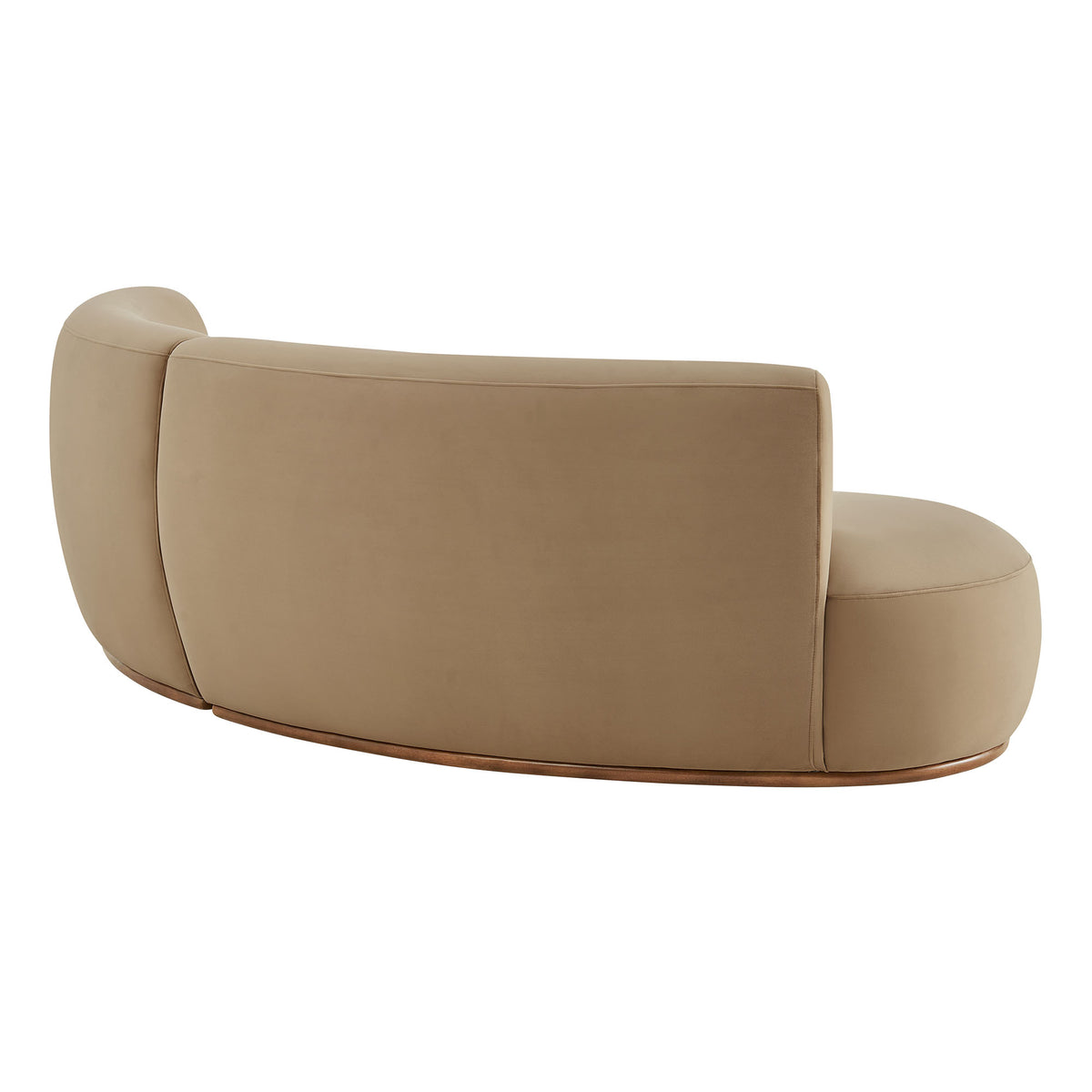 Rialta 2 Piece Curved Performance Velvet Sectional Sofa - Taupe