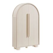 Bellamy Arched Fold-Out Desk Cabinet - Ash