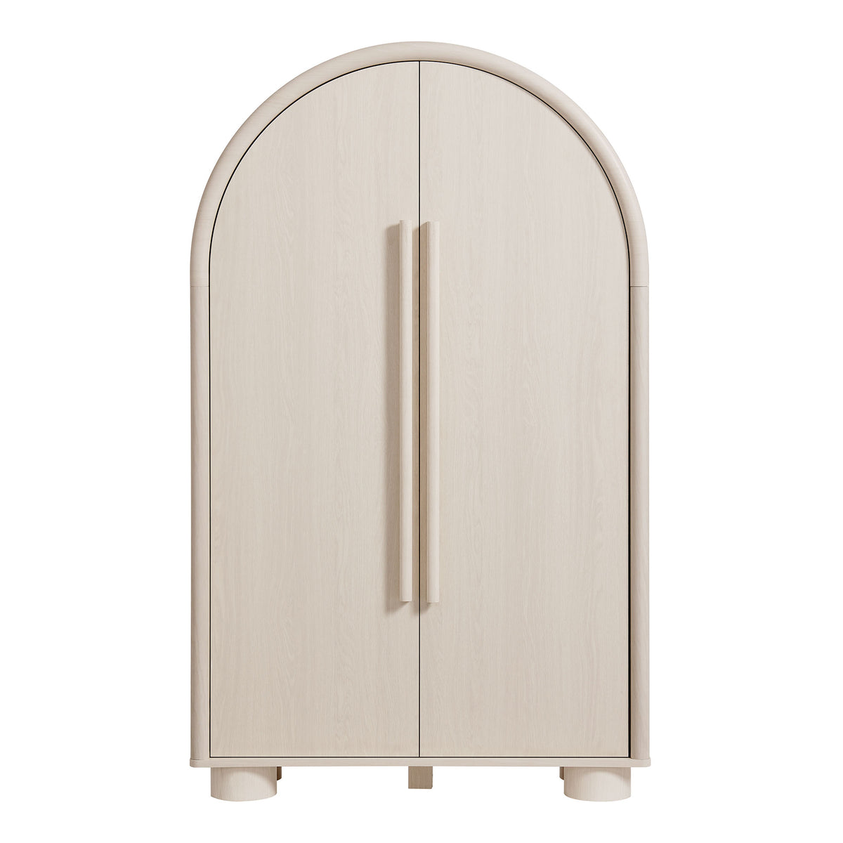 Bellamy Arched Fold-Out Desk Cabinet - Ash