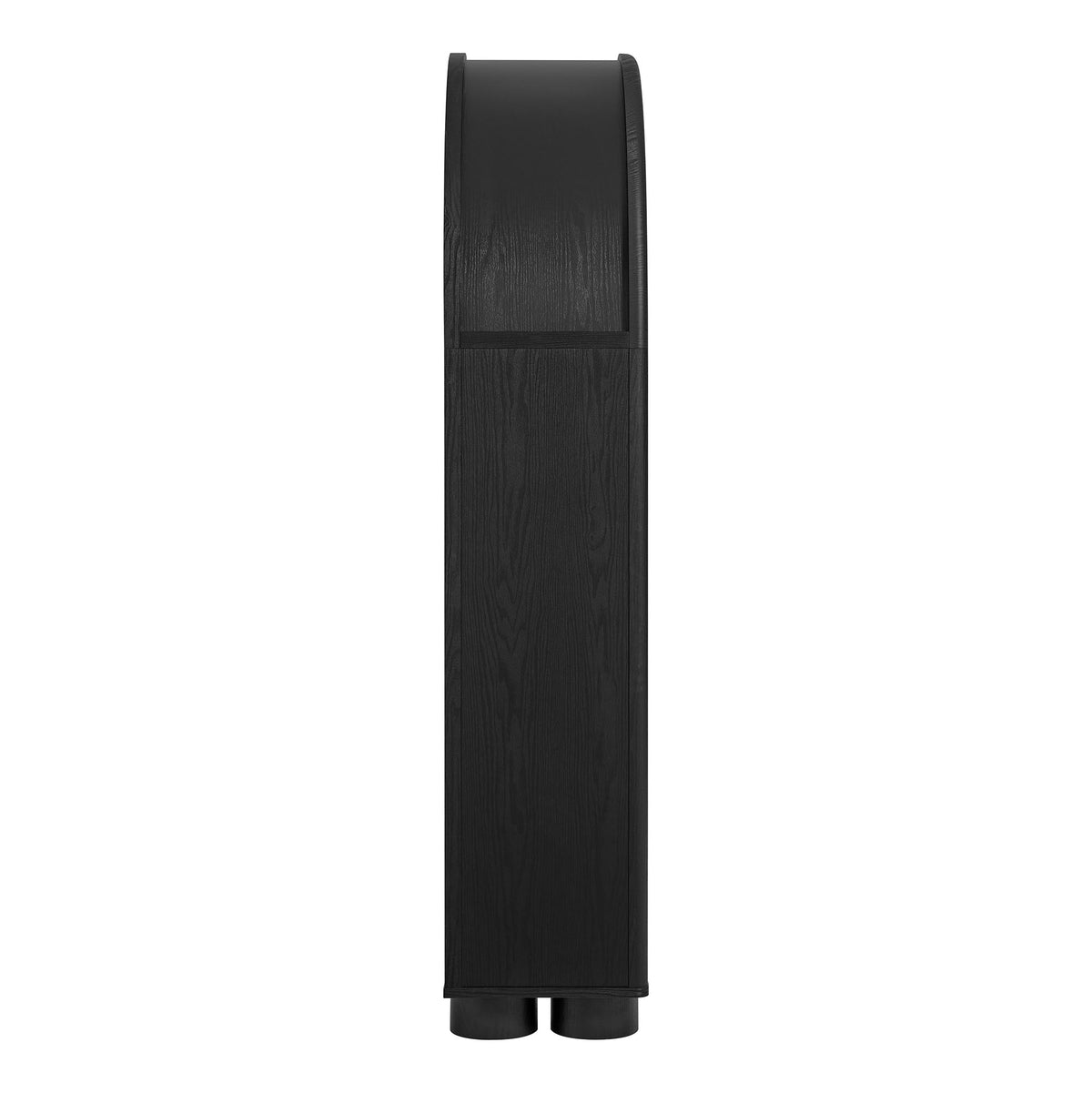 Bellamy Arched Fold-Out Desk Cabinet - Black Oak