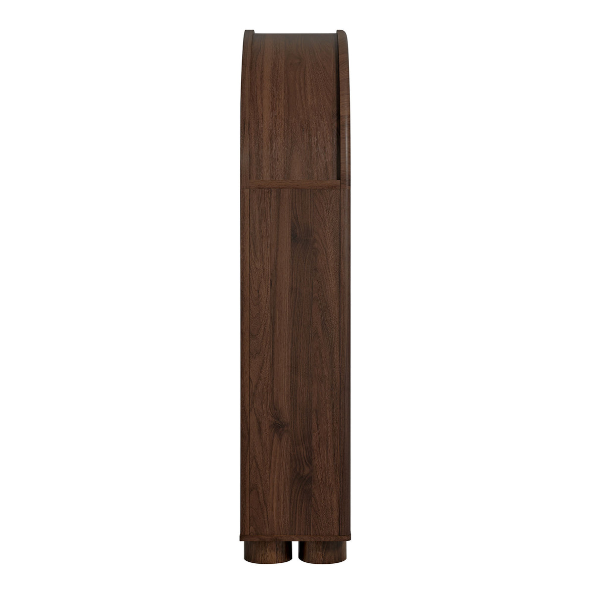 Bellamy Arched Fold-Out Desk Cabinet - Walnut
