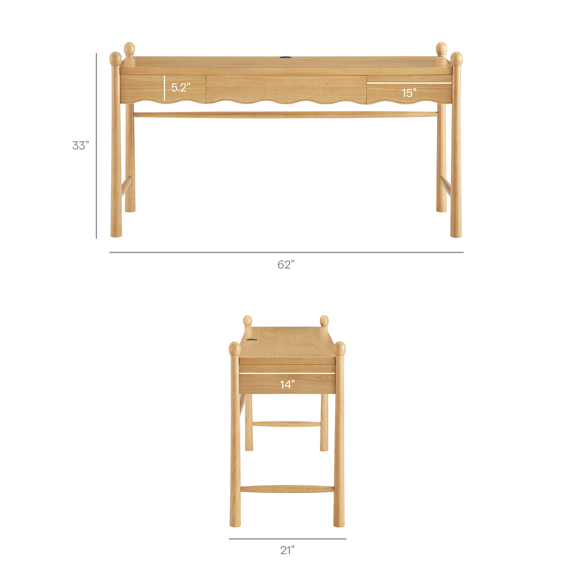 Darcy 62 Inch Wood Computer Desk by Modway