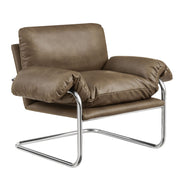 Ansel Vegan Leather Accent Chair - Mushroom