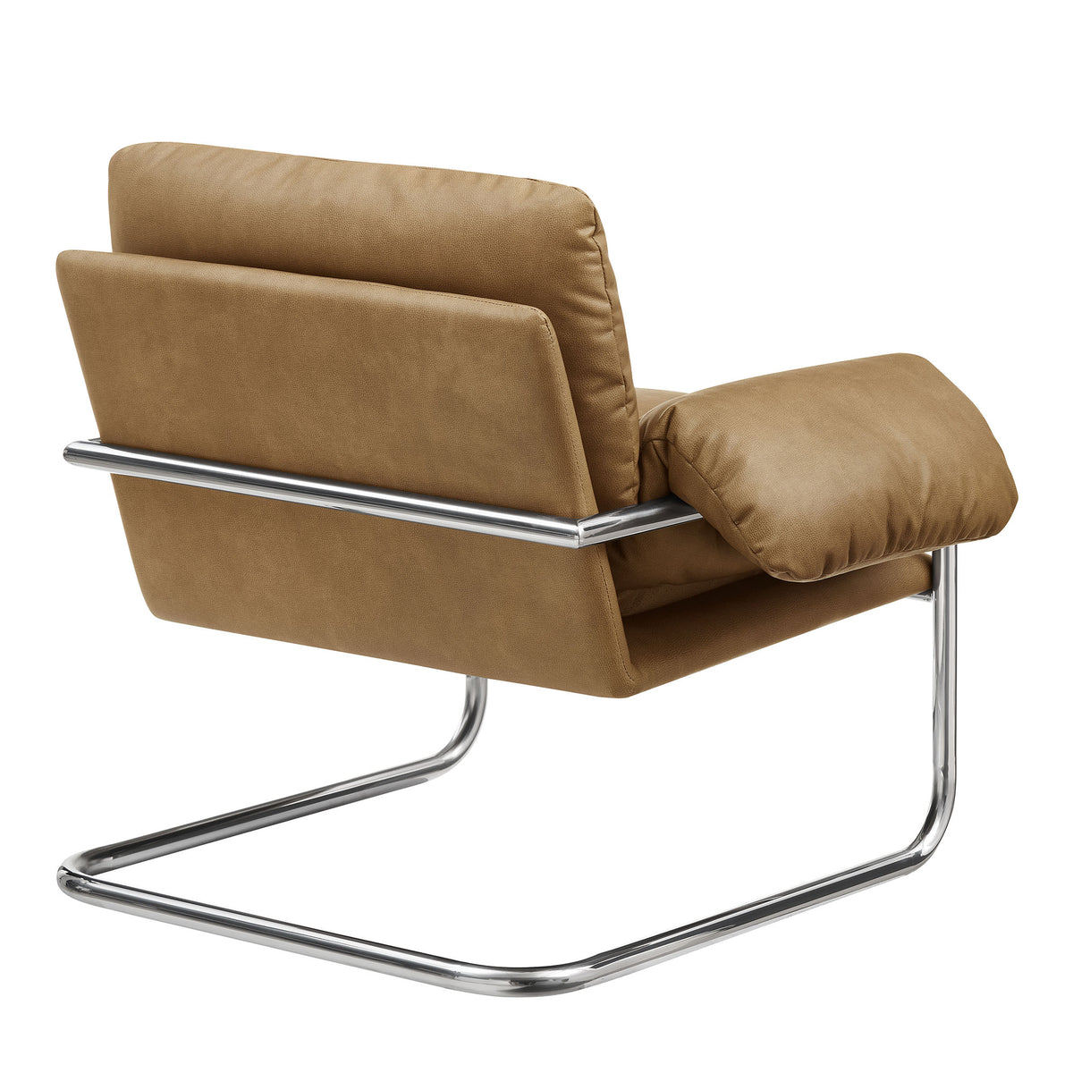 Ansel Vegan Leather Accent Chair - Toast