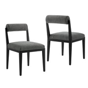 Kai Fabric Dining Chair Set of 2 - Charcoal
