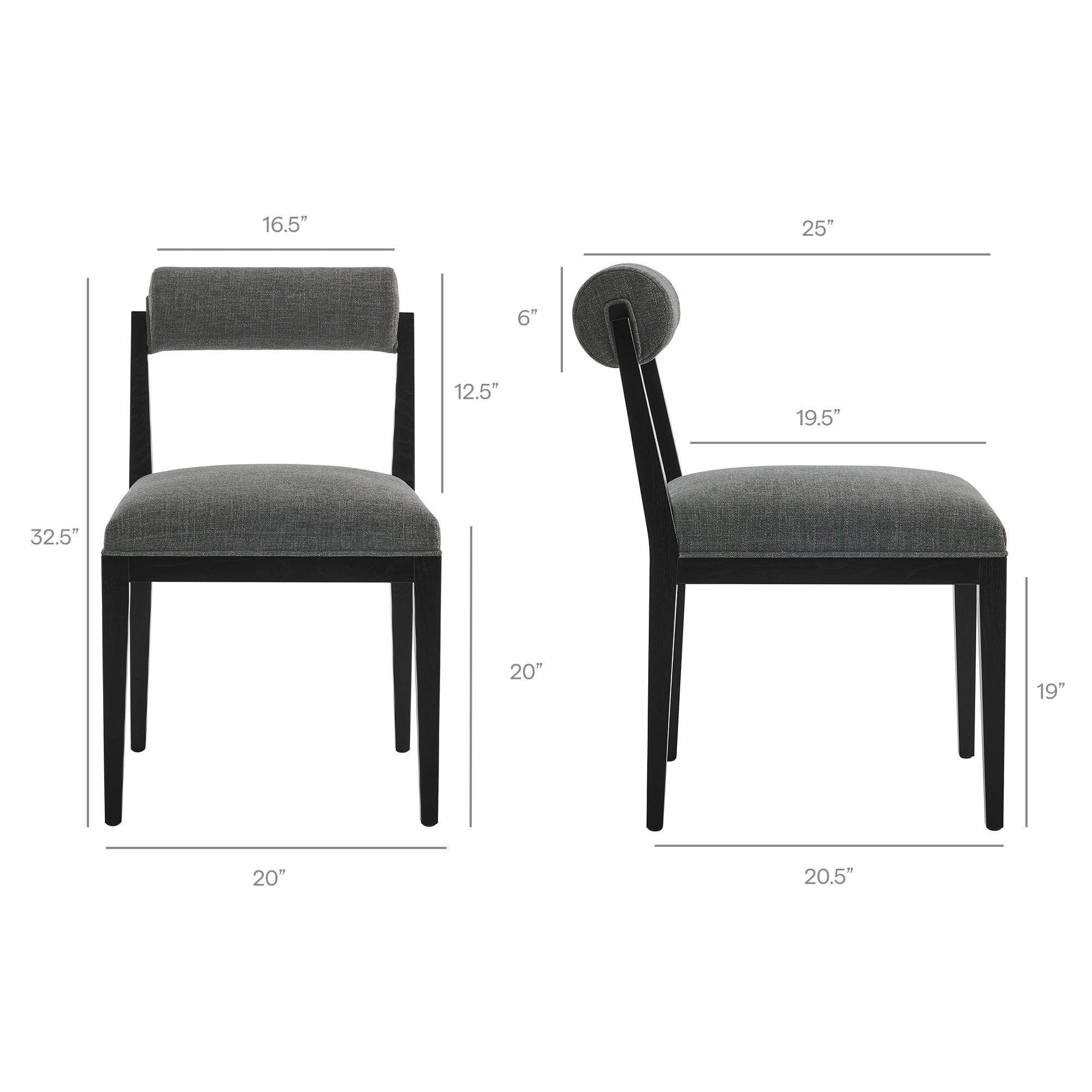 Kai Fabric Dining Chair Set of 2