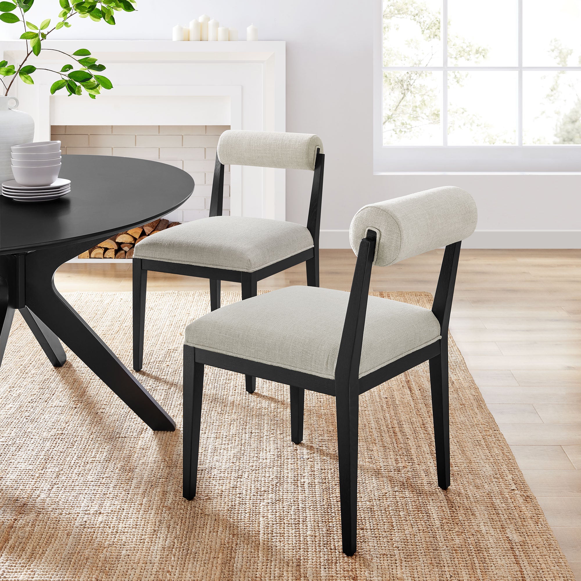 Kai Fabric Dining Chair Set of 2