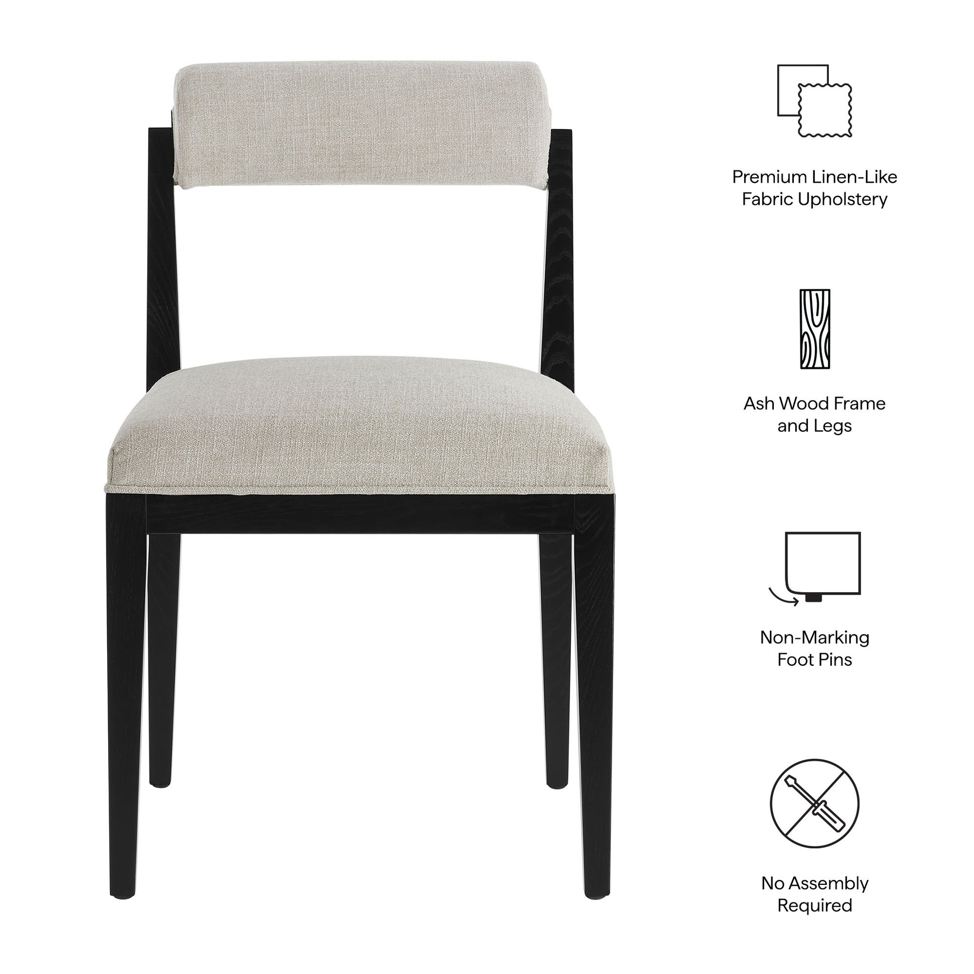 Kai Fabric Dining Chair Set of 2