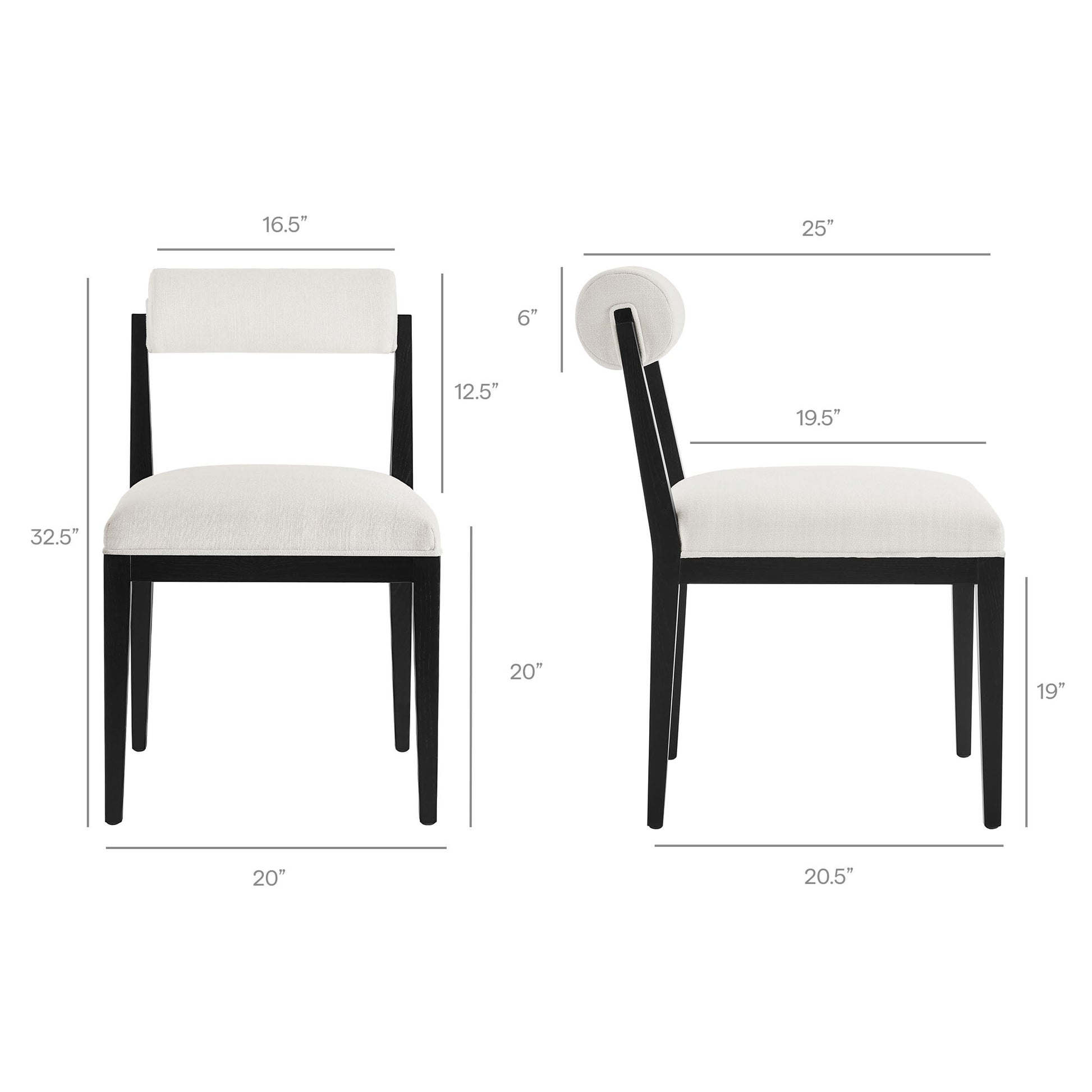 Kai Fabric Dining Chair Set of 2