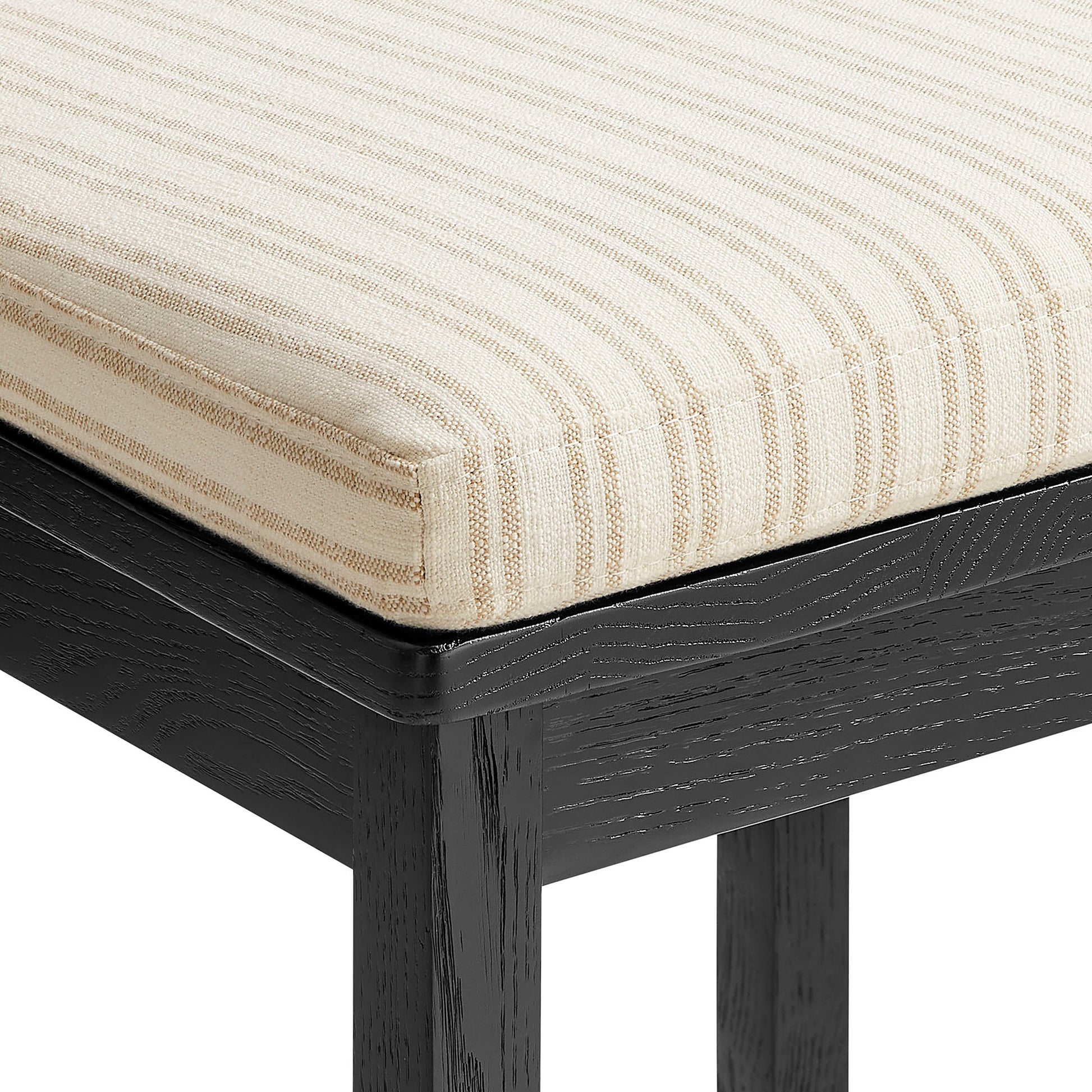 Jax Oak Wood Dining Chair With Wavy Razor Back and Cushion Set of 2 by Modway
