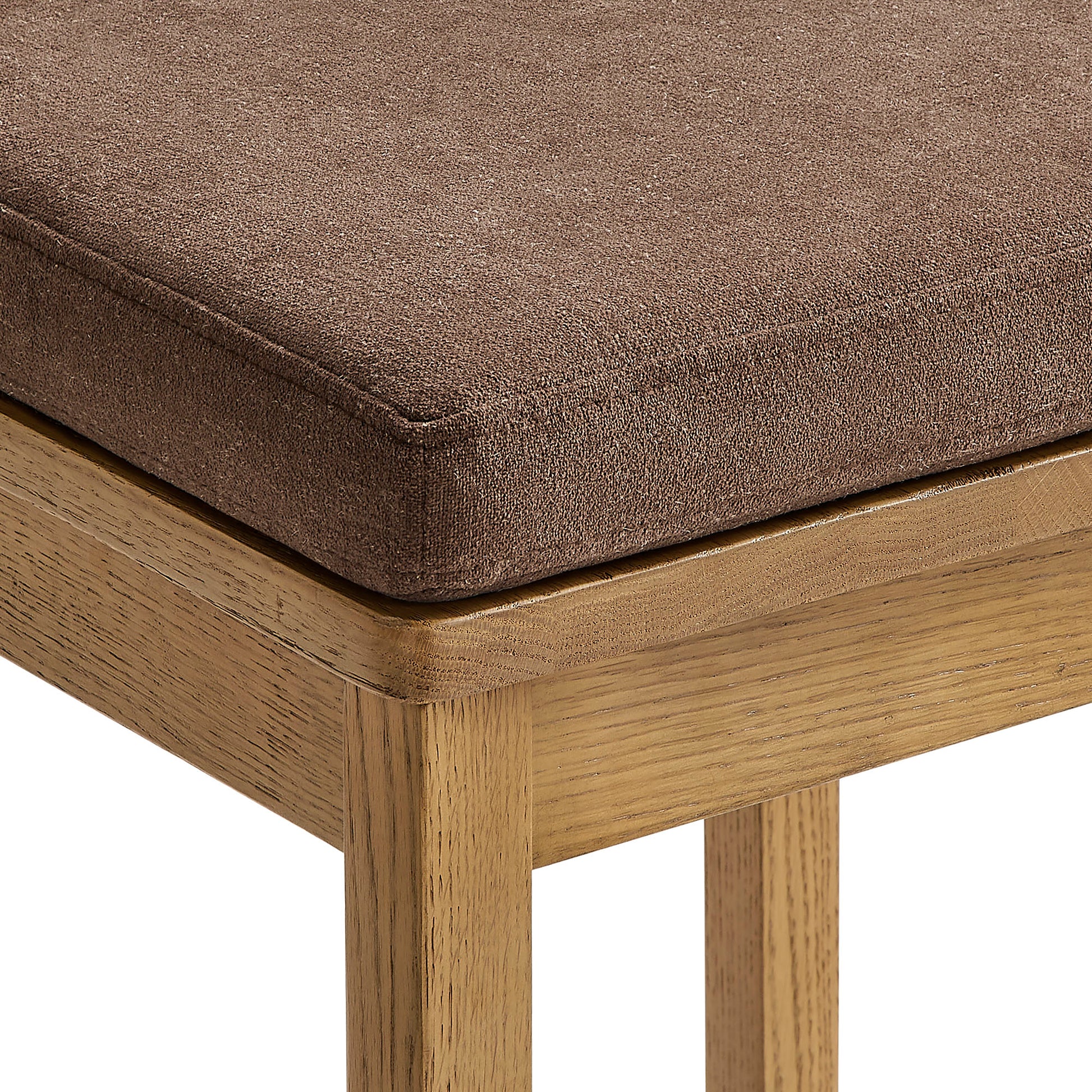 Jax Oak Wood Dining Chair With Wavy Razor Back and Cushion Set of 2 by Modway