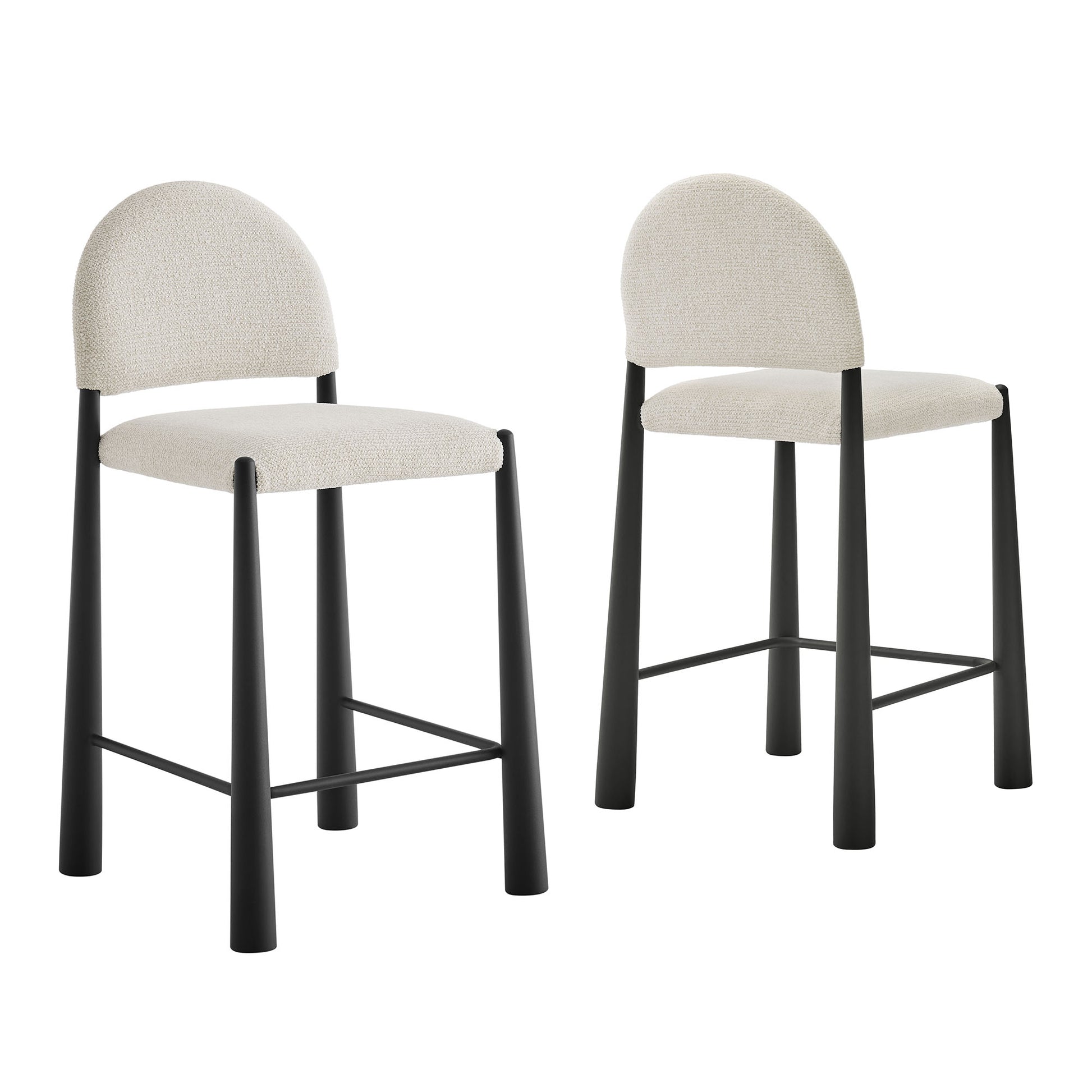 Hayley Upholstered Fabric Counter Stools Set of 2