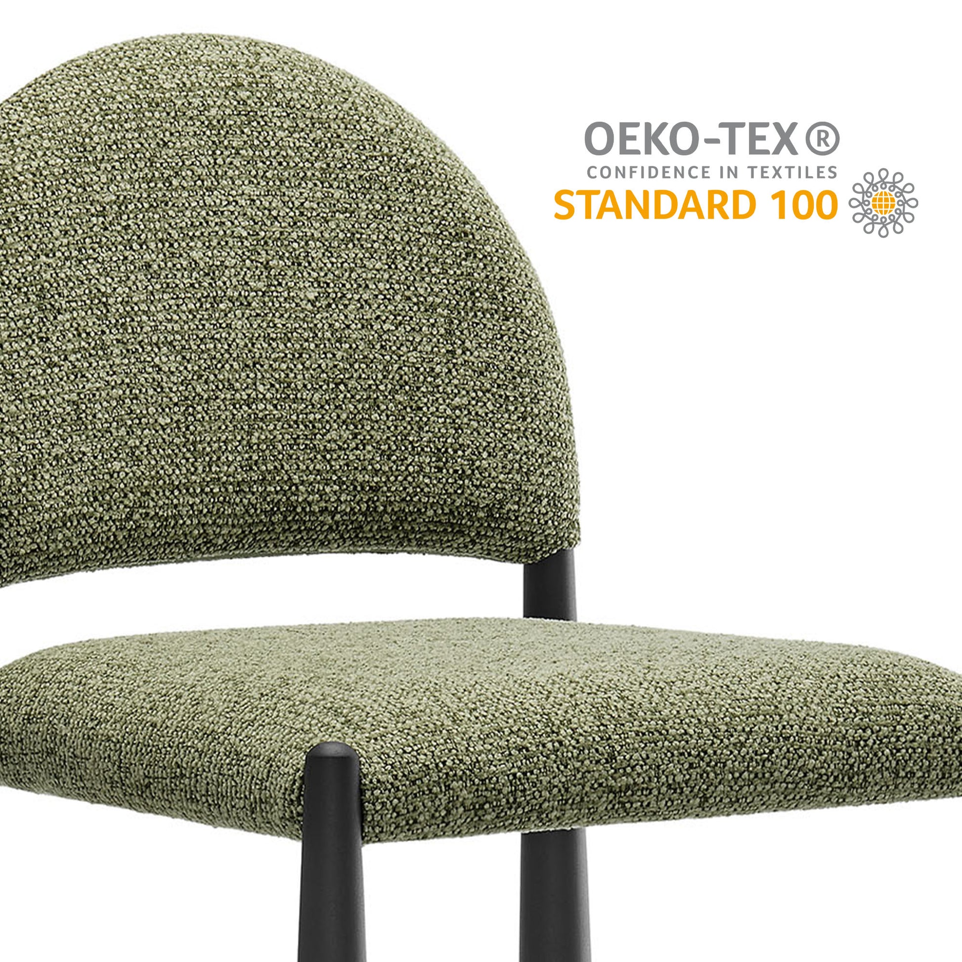 Hayley Upholstered Fabric Counter Stools Set of 2