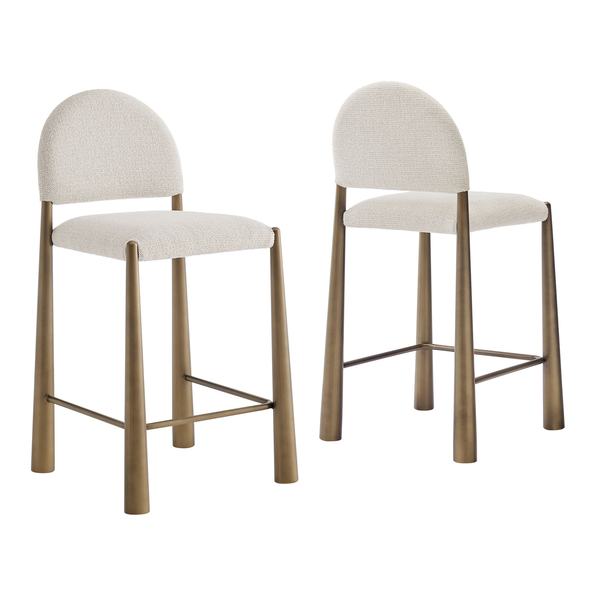Hayley Upholstered Fabric Counter Stools Set of 2