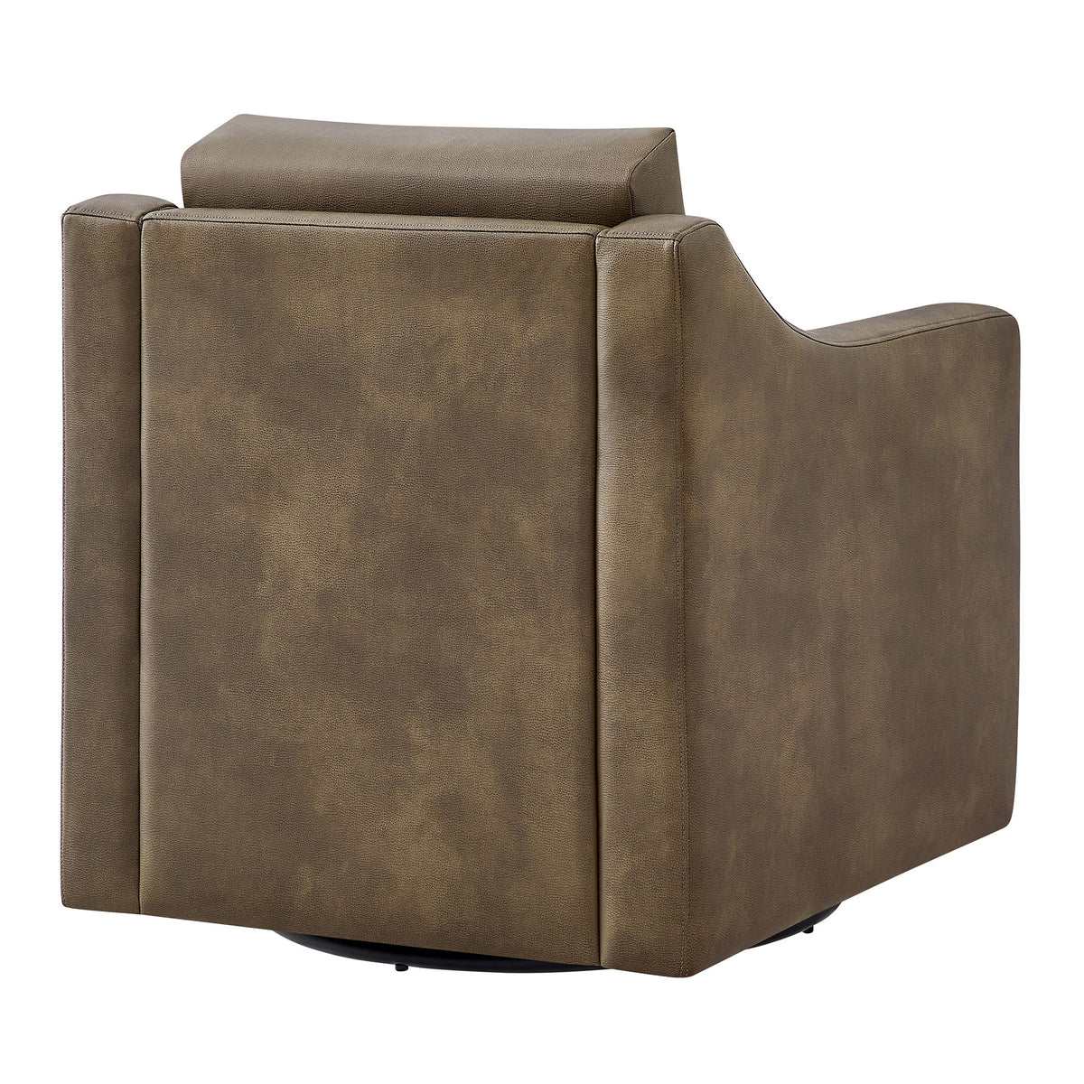 Liora Vegan Leather Swivel Armchair - Mushroom