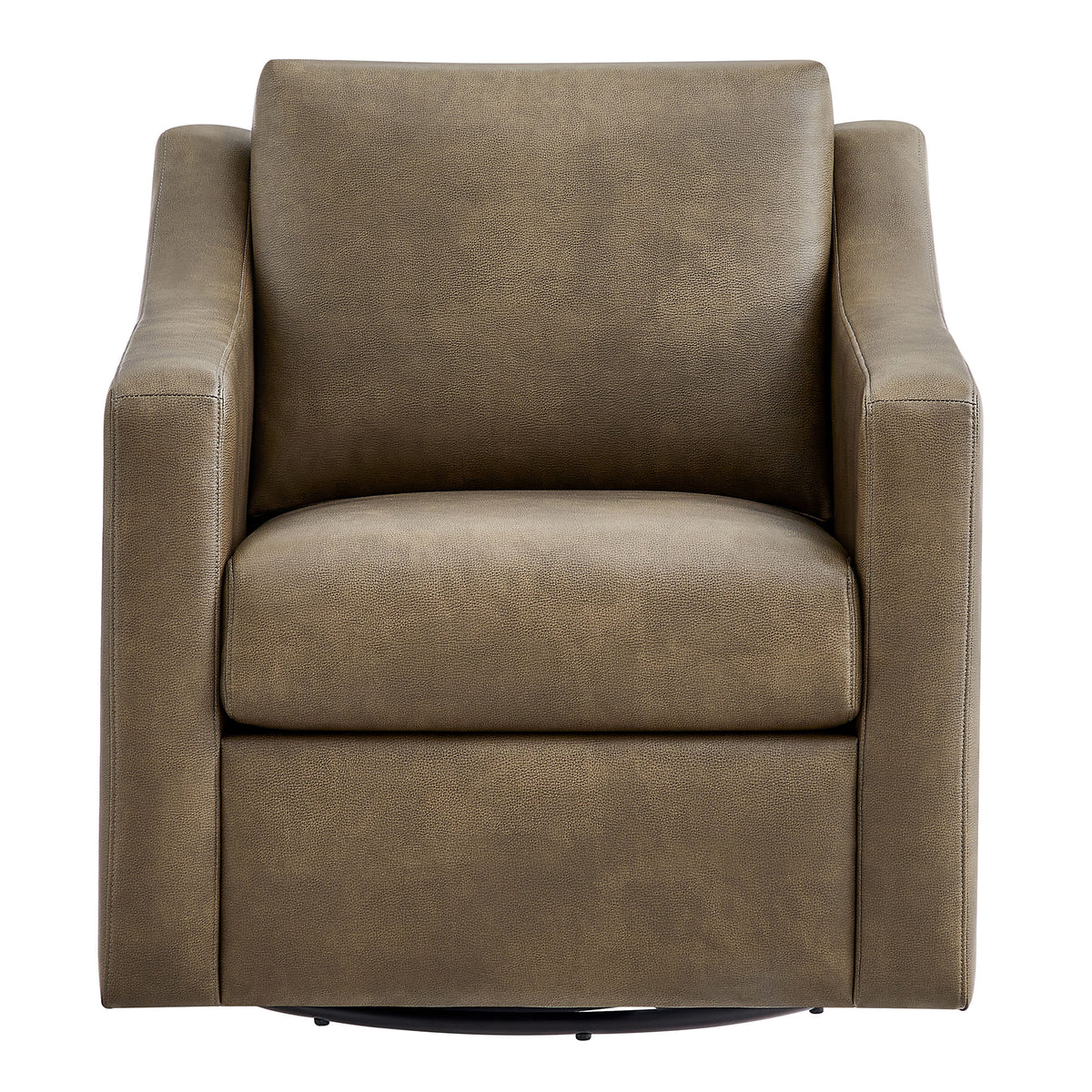 Liora Vegan Leather Swivel Armchair - Mushroom