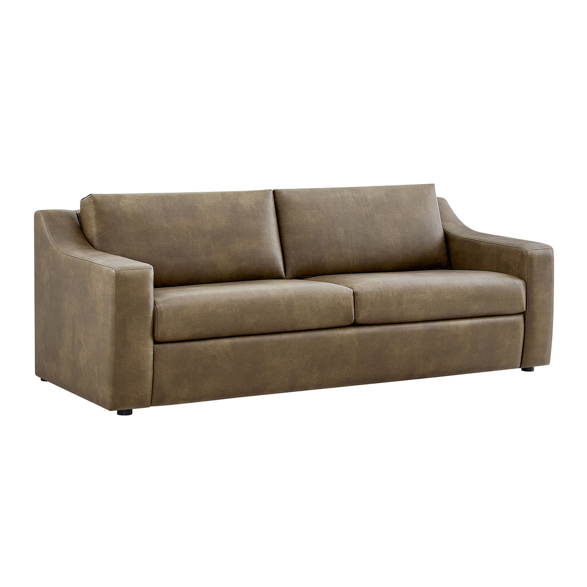 Liora 87 Inch Vegan Leather Sofa - Mushroom