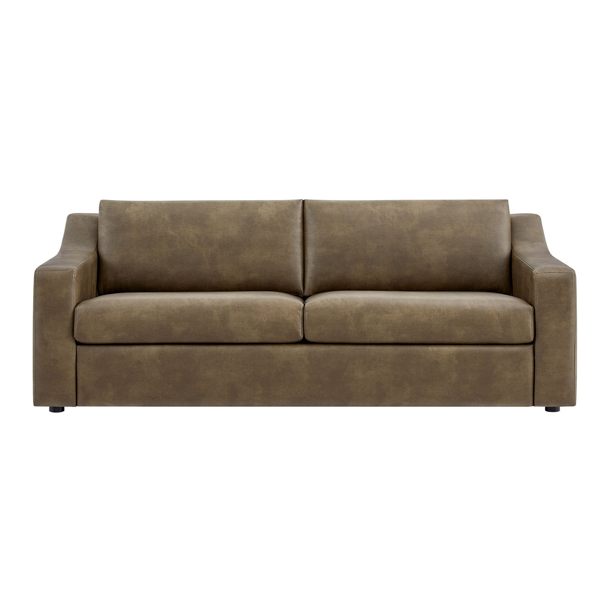 Liora 87 Inch Vegan Leather Sofa - Mushroom