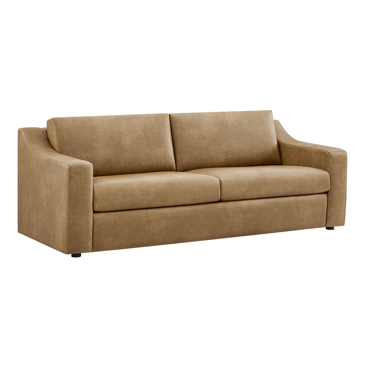 Liora 87 Inch Vegan Leather Sofa - Toast