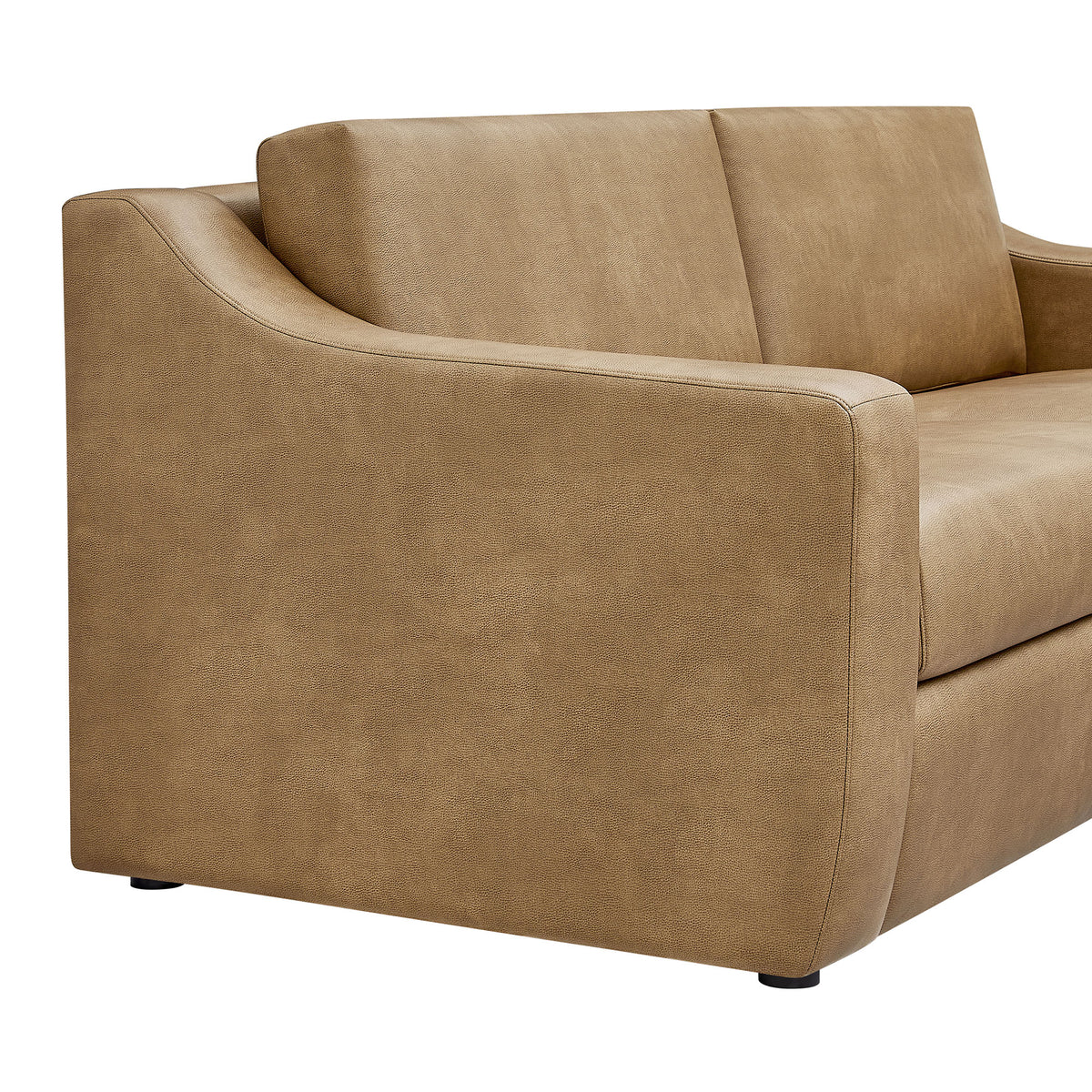 Liora 87 Inch Vegan Leather Sofa - Toast