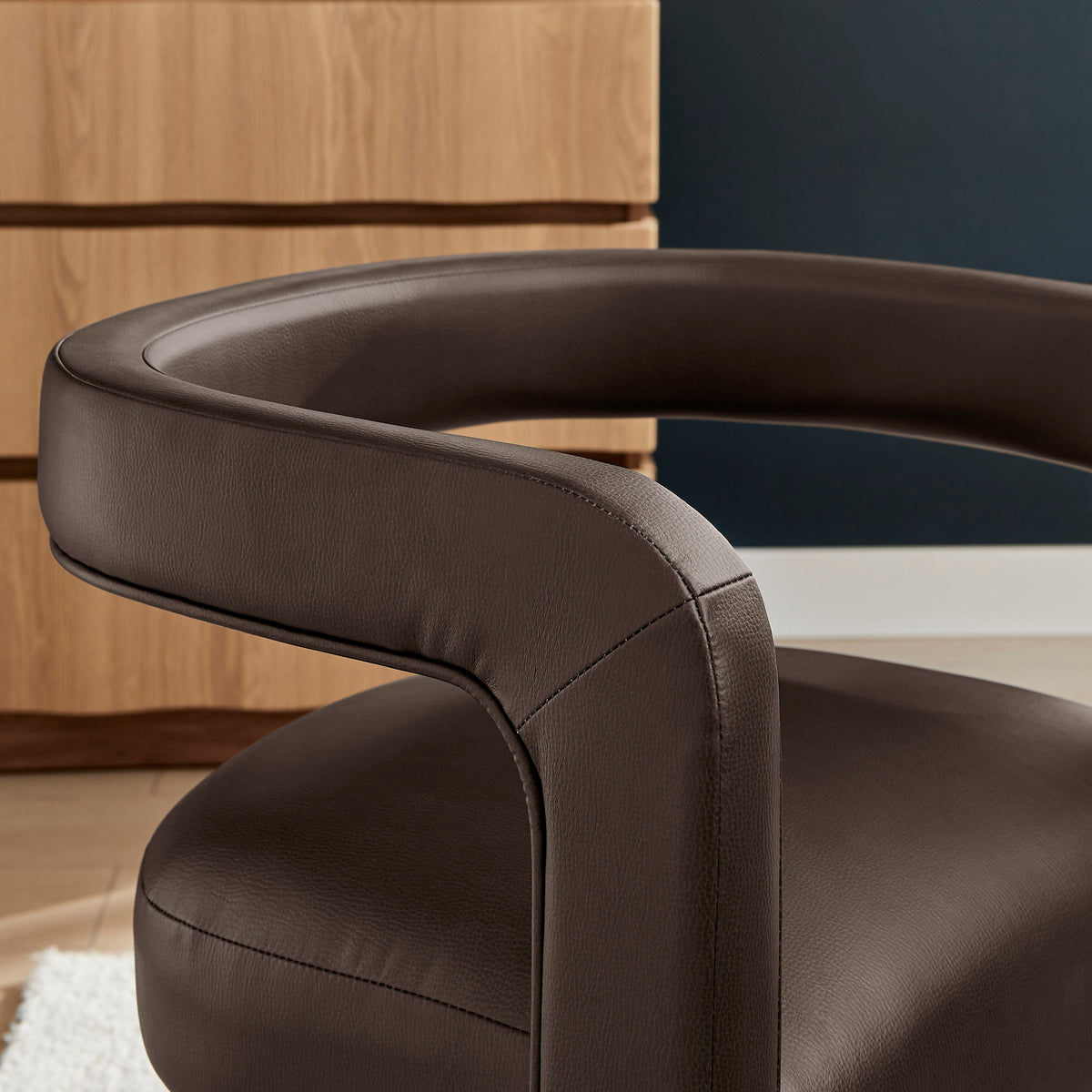 Winslow Premium Vegan Leather Dining Chair - Espresso