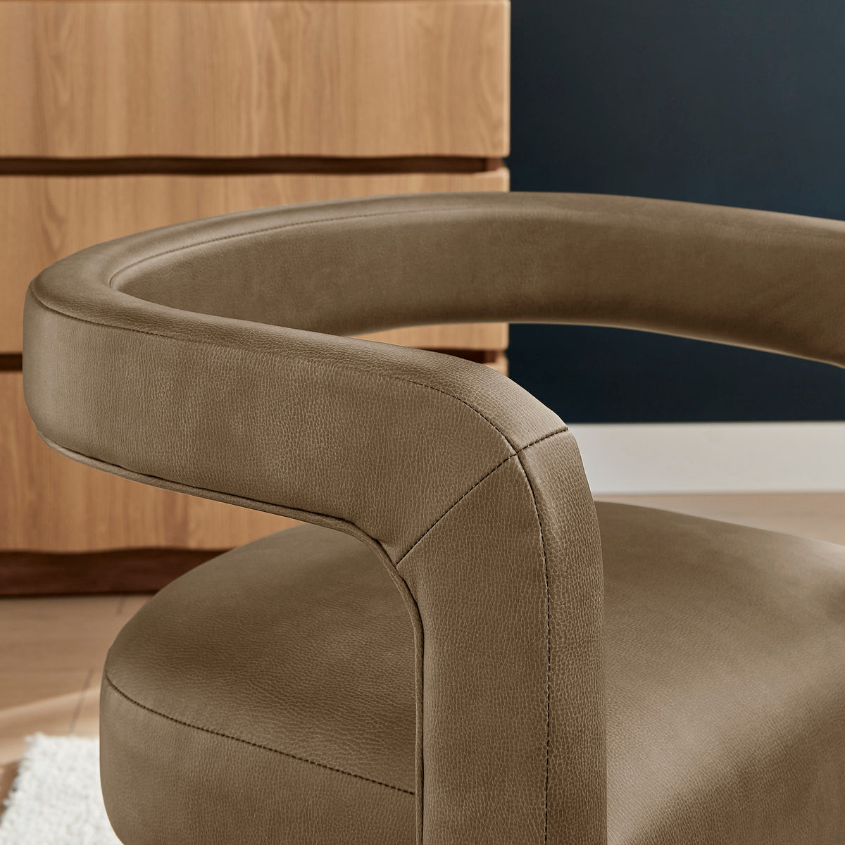 Winslow Premium Vegan Leather Dining Chair - Mushroom