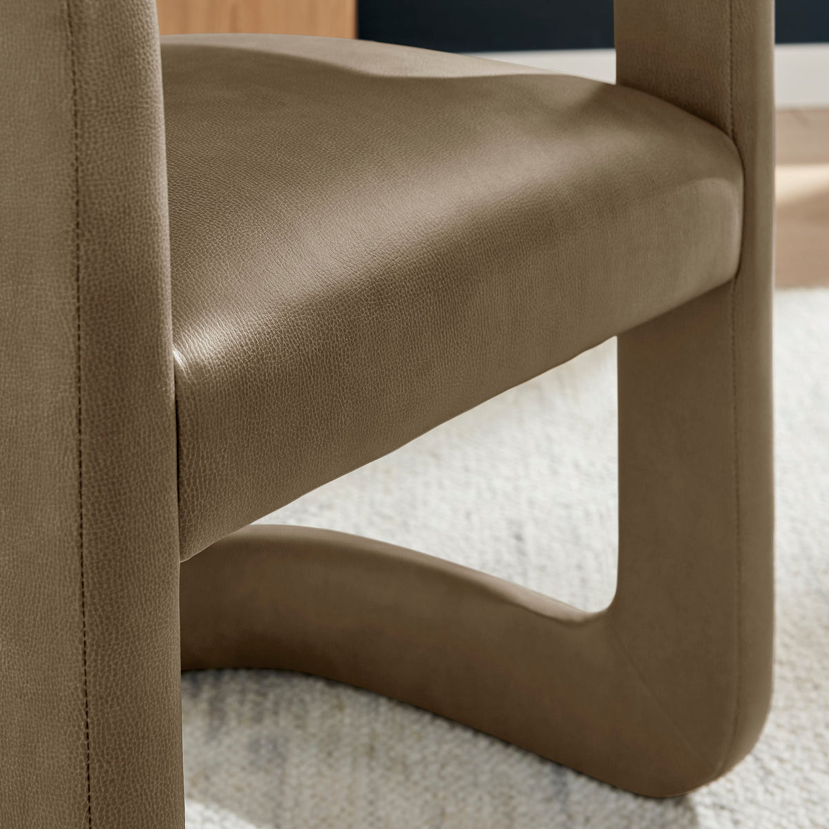 Winslow Premium Vegan Leather Dining Chair - Mushroom