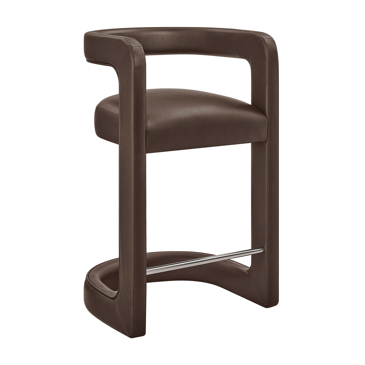 Winslow Premium Vegan Leather Counter Stool - Espresso