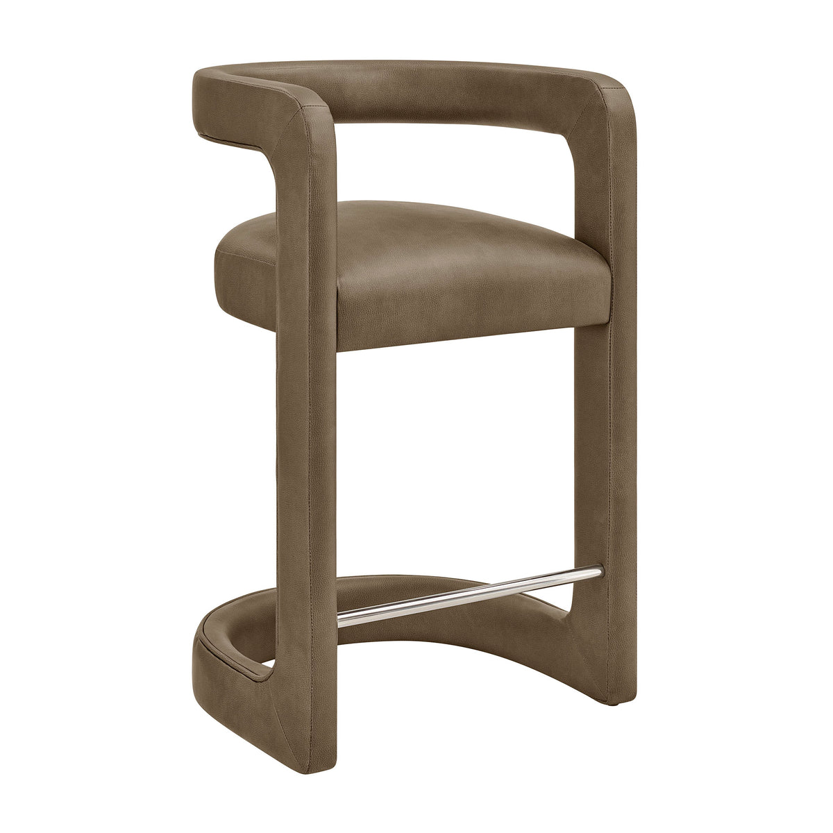 Winslow Premium Vegan Leather Counter Stool - Mushroom