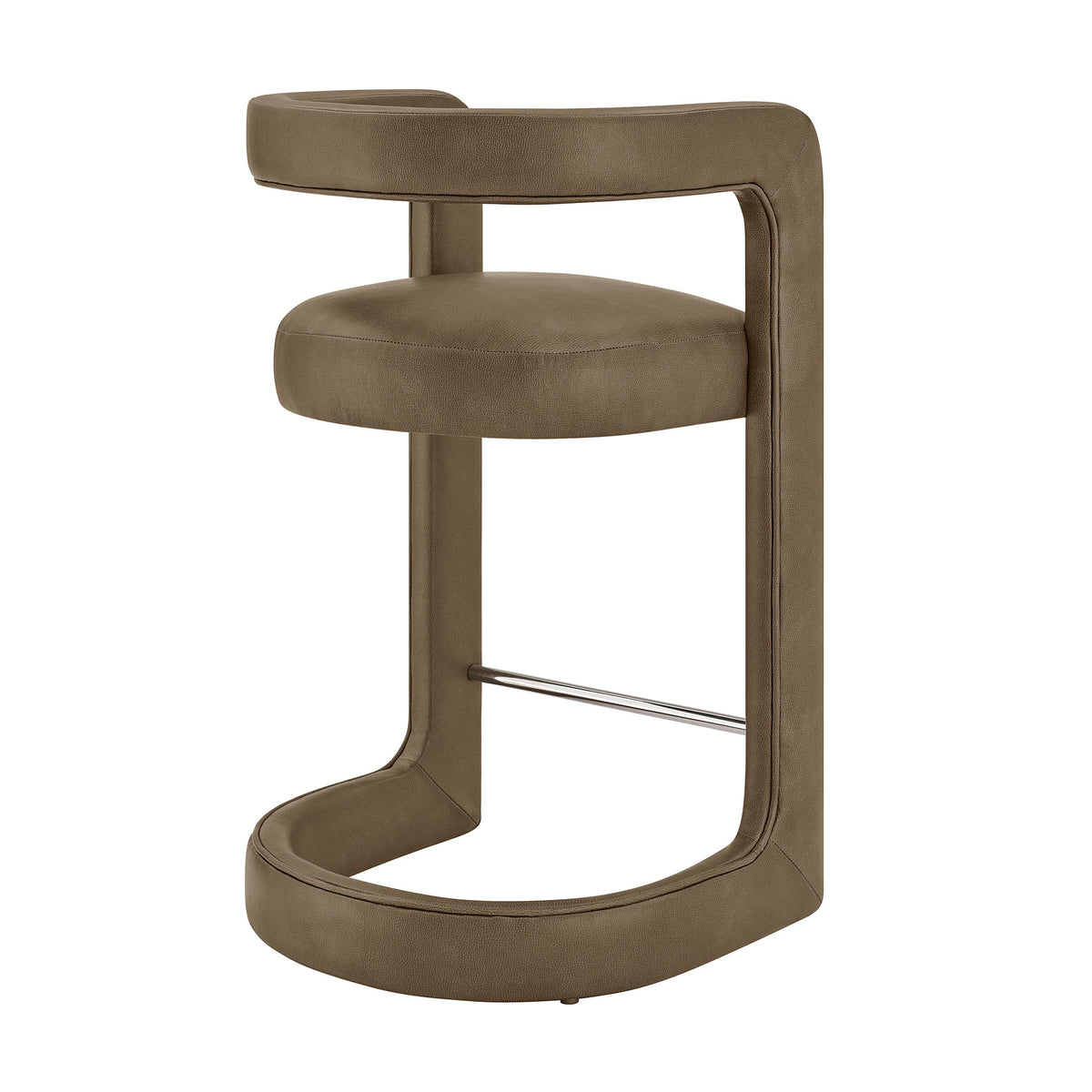 Winslow Premium Vegan Leather Counter Stool - Mushroom