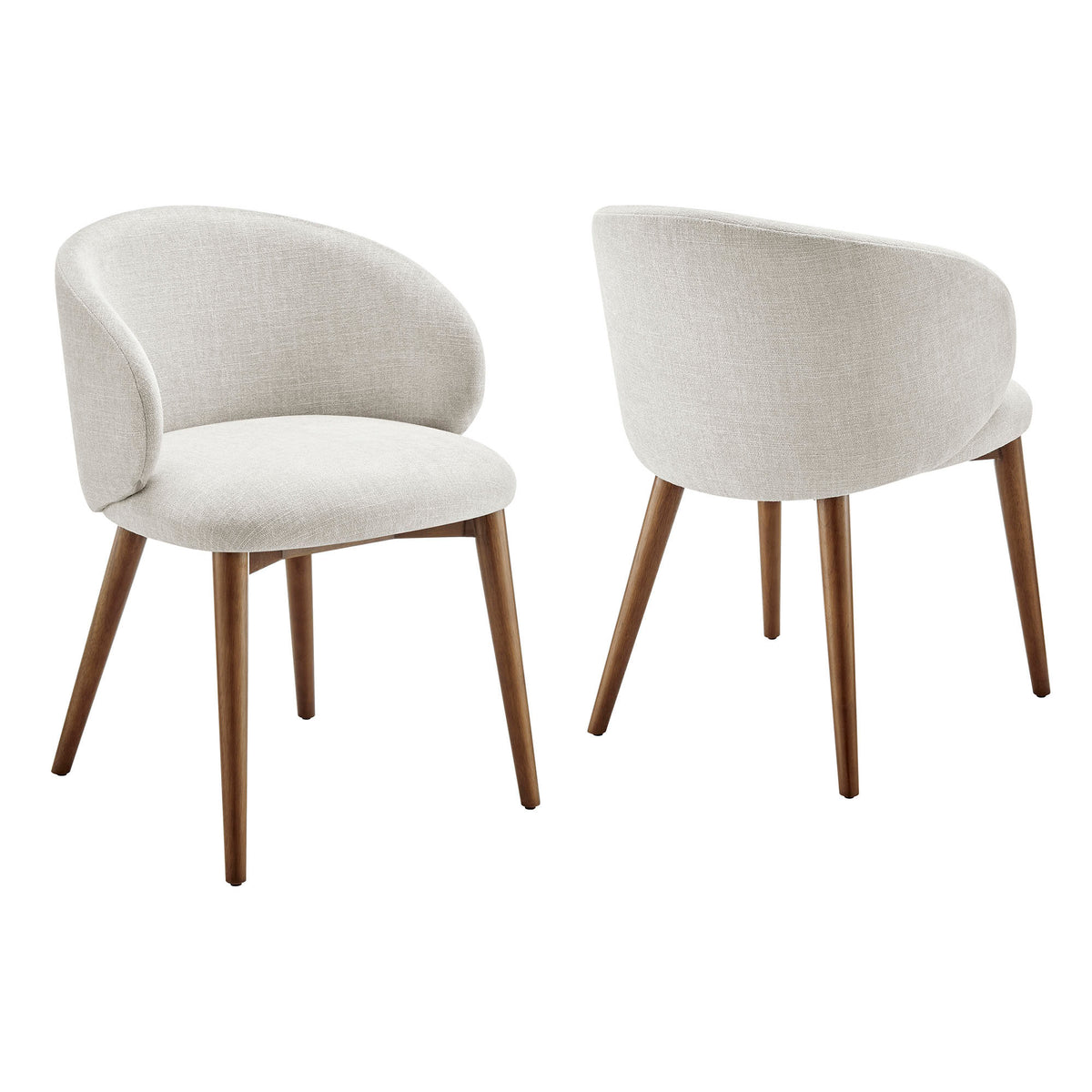 Anelle Upholstered Fabric Dining Chairs Set of 2 - Linen
