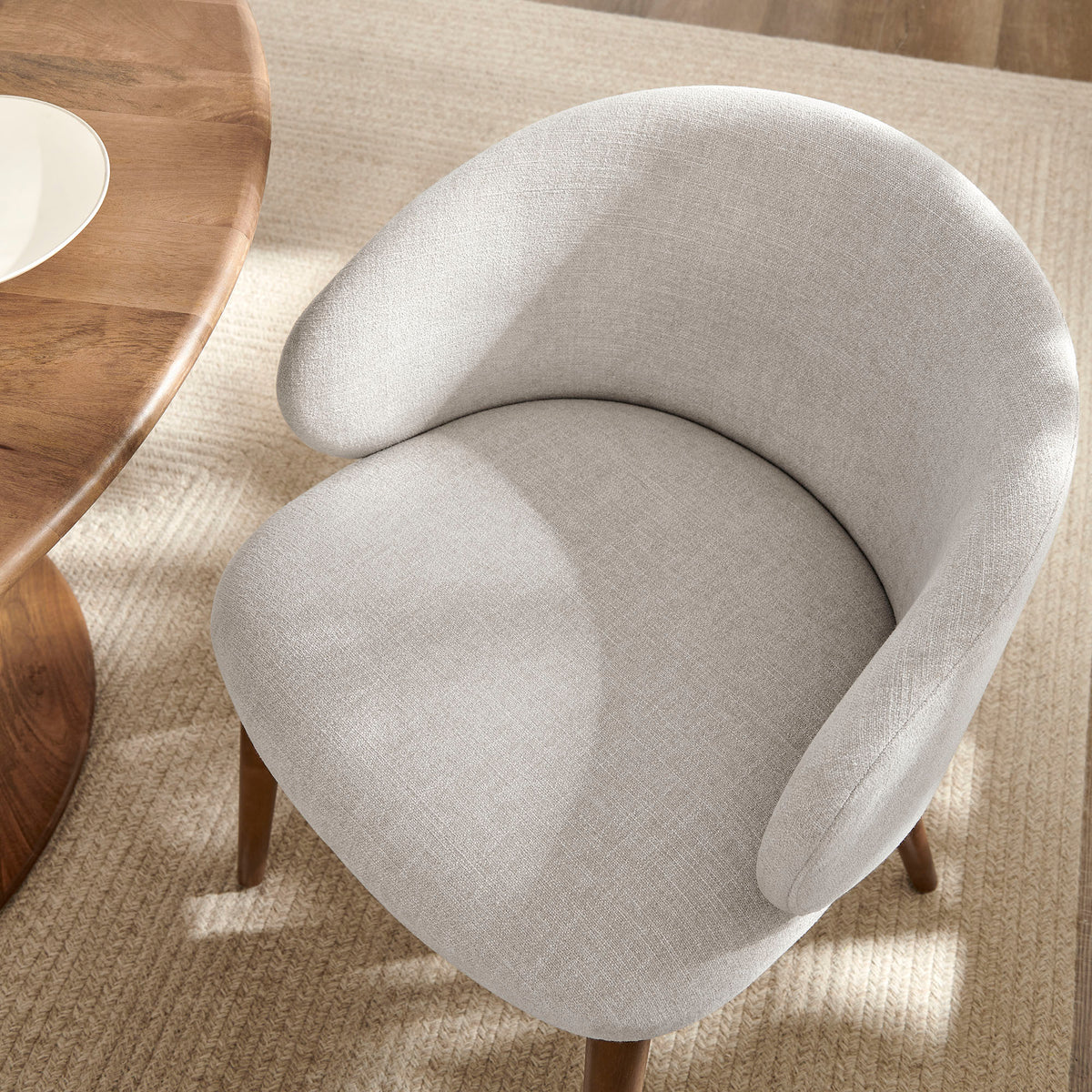 Anelle Upholstered Fabric Dining Chairs Set of 2 - Linen