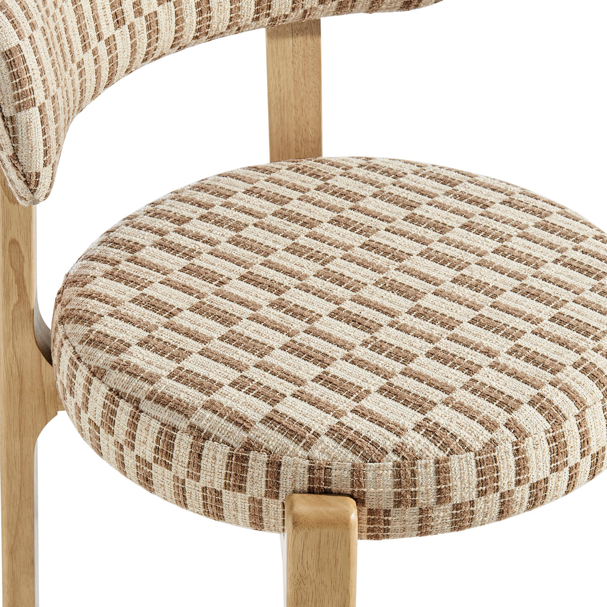 Marsha Retro Upholstered Fabric Dining Chairs Set of 2 - Mineral