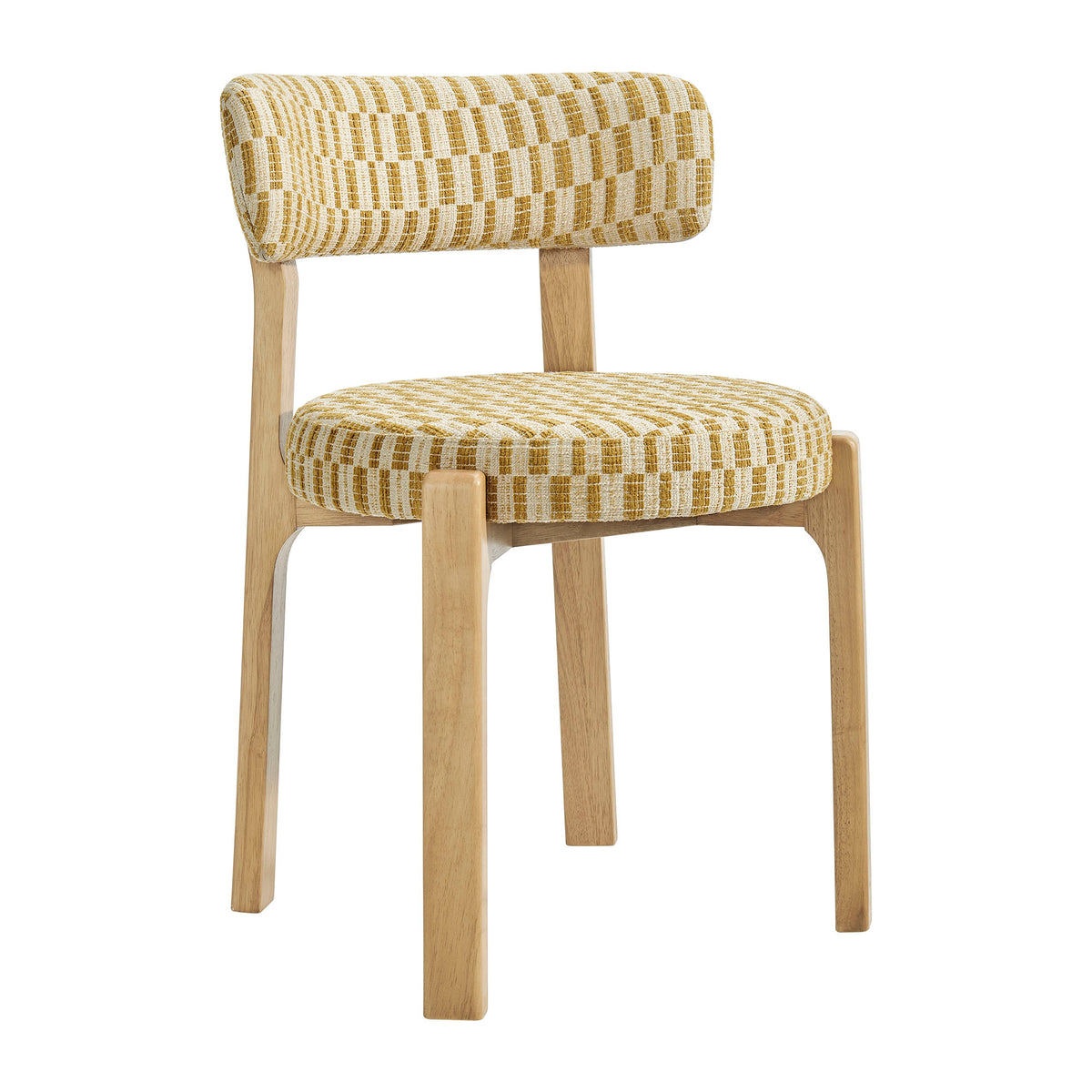 Marsha Retro Upholstered Fabric Dining Chairs Set of 2 - Sunrise